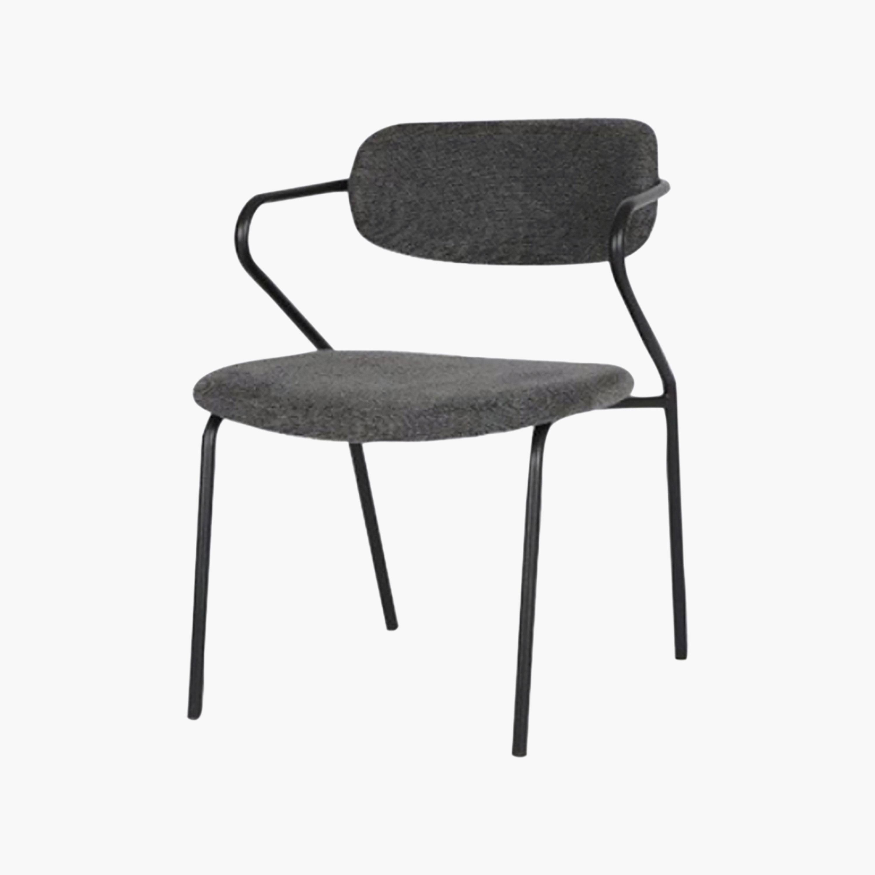 Maria Homes Grey Curved Arm Chair-furniture-sofaandseating-armchairs-image-5