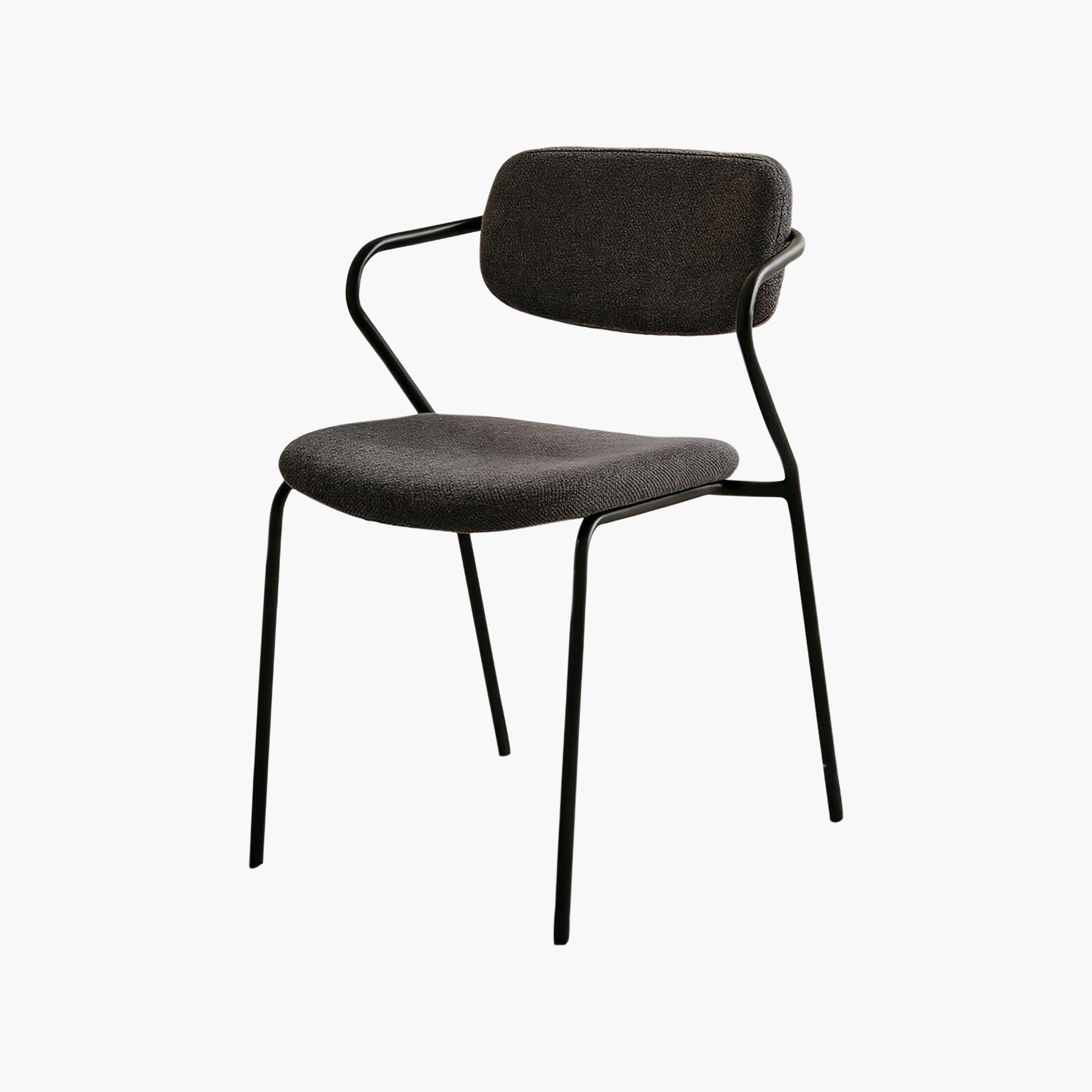 Maria Homes Grey Curved Arm Chair-furniture-sofaandseating-armchairs-image-6