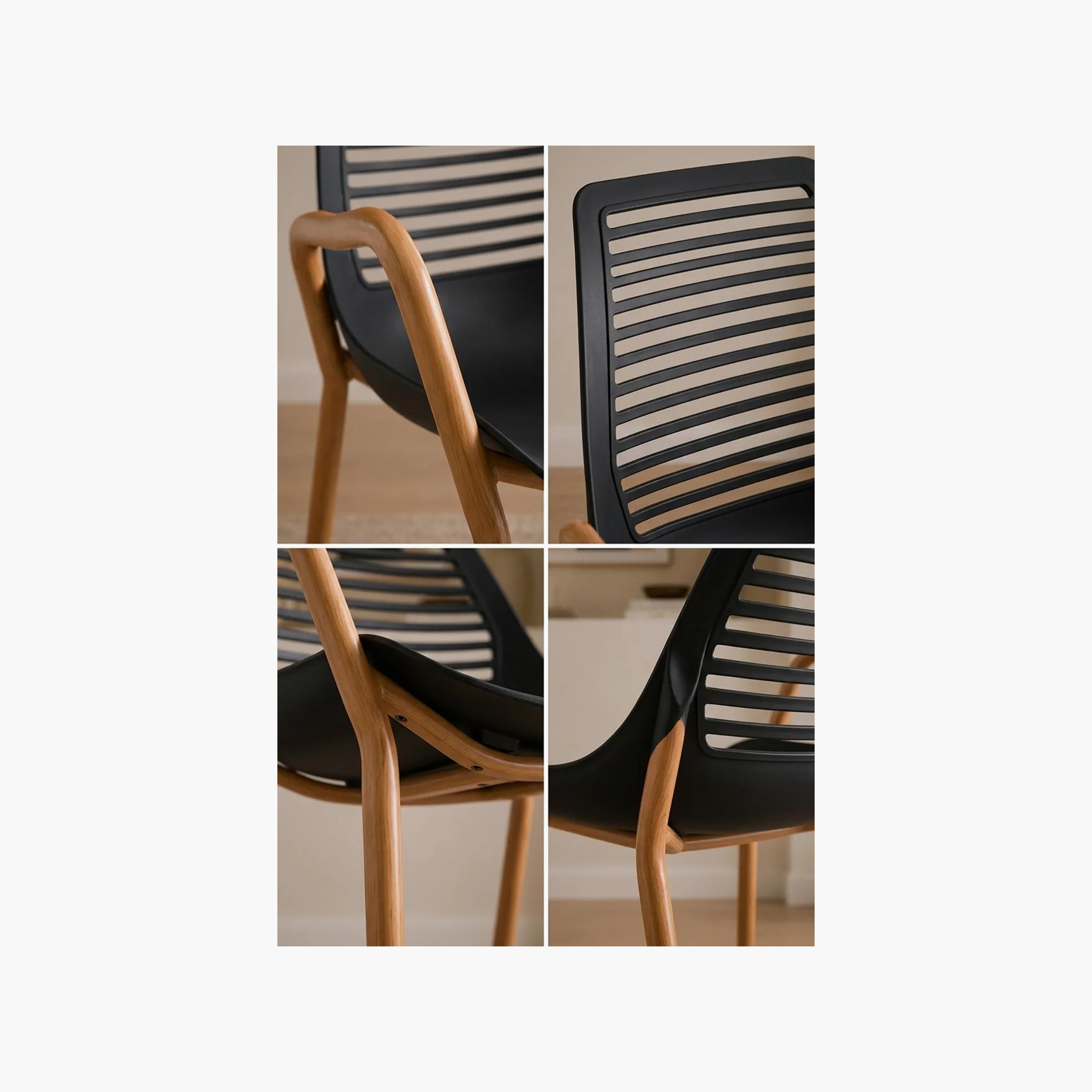 Maria Homes Black Straight Arm Chair-furniture-sofaandseating-armchairs-image-3