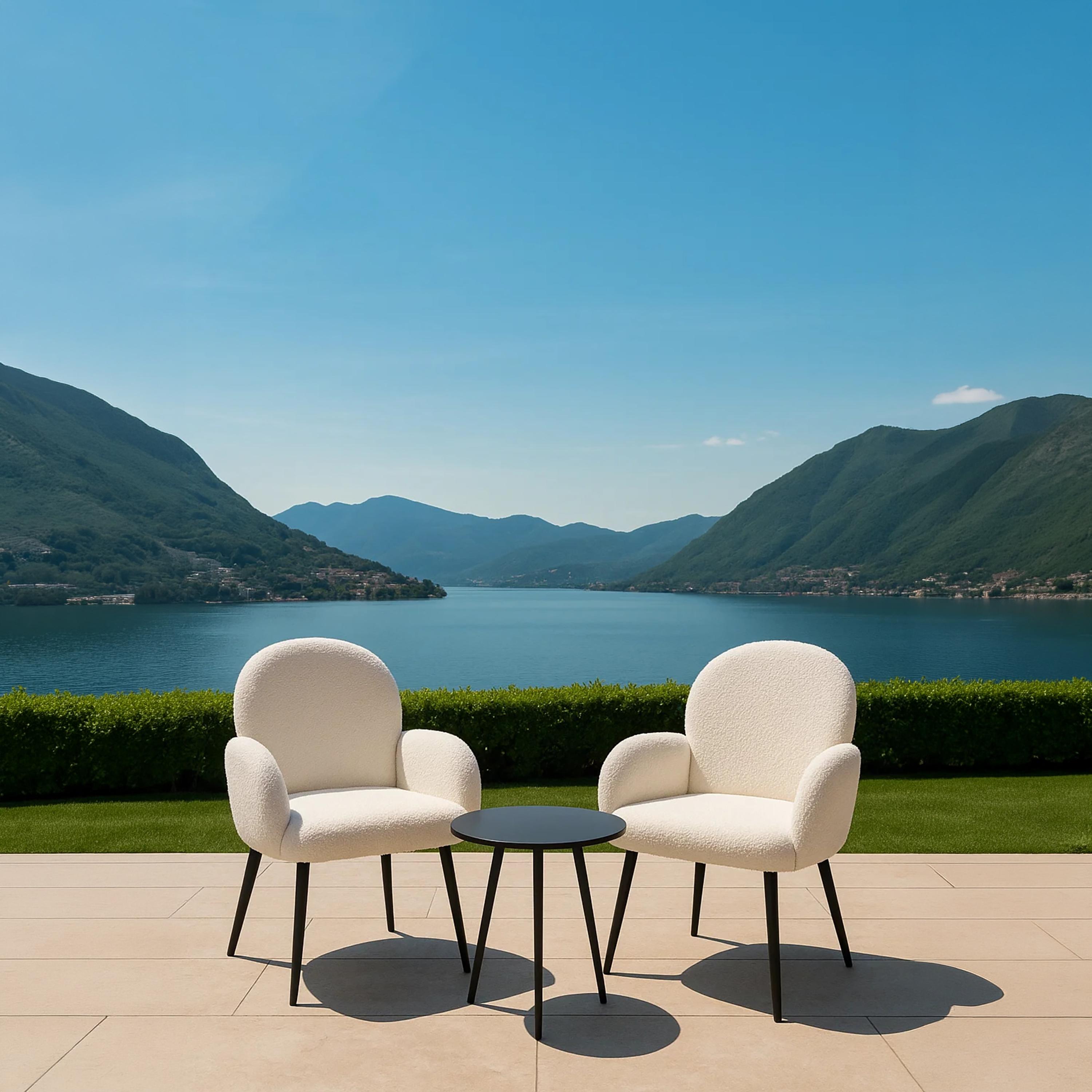 كرسي وحيد مبطن الذراعين أبيض من ماريا هومز-furniture-sofaandseating-armchairs-image-3