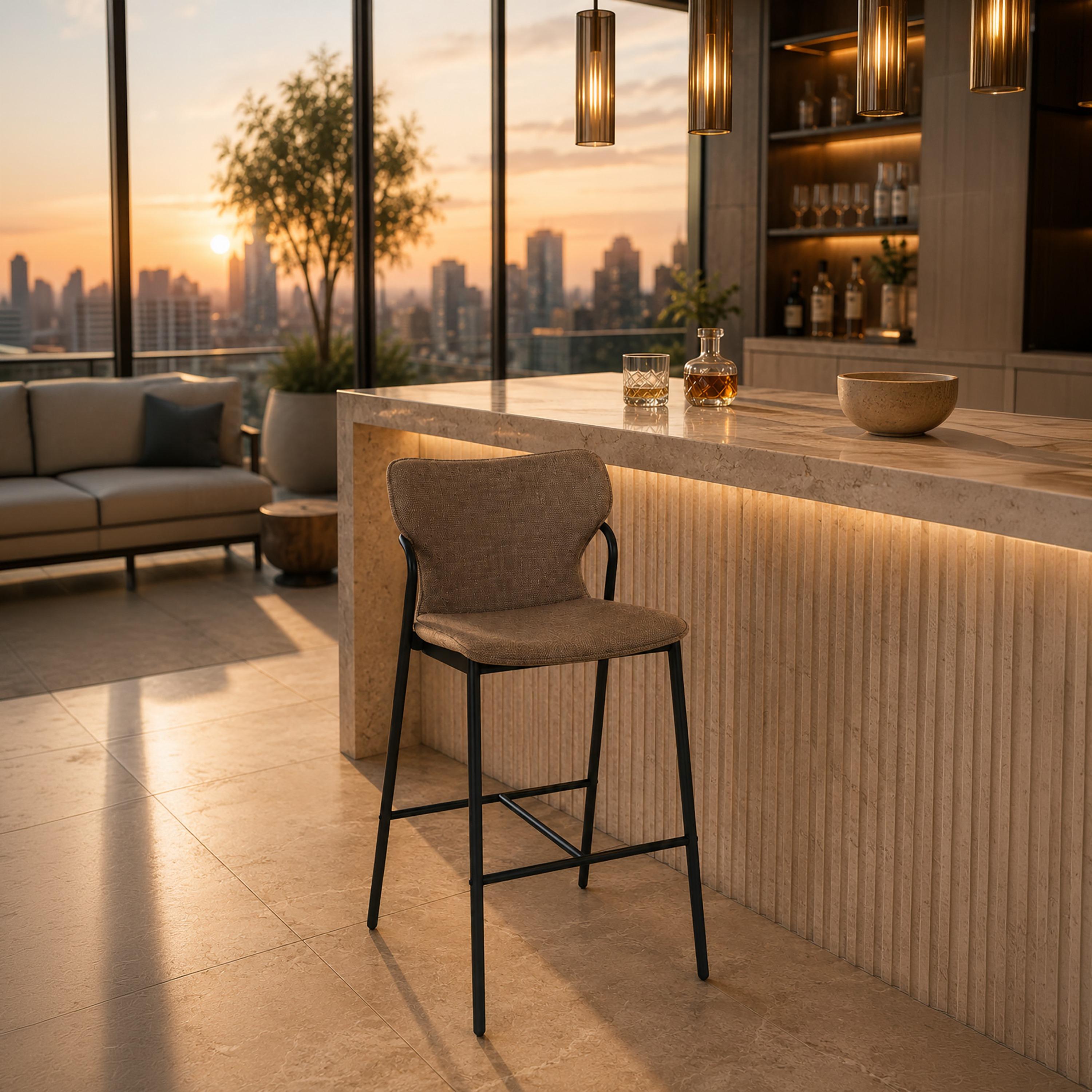 كرسي بار بدون ذراعين بني من ماريا هومز-furniture-diningroom-barfurniture-image-2