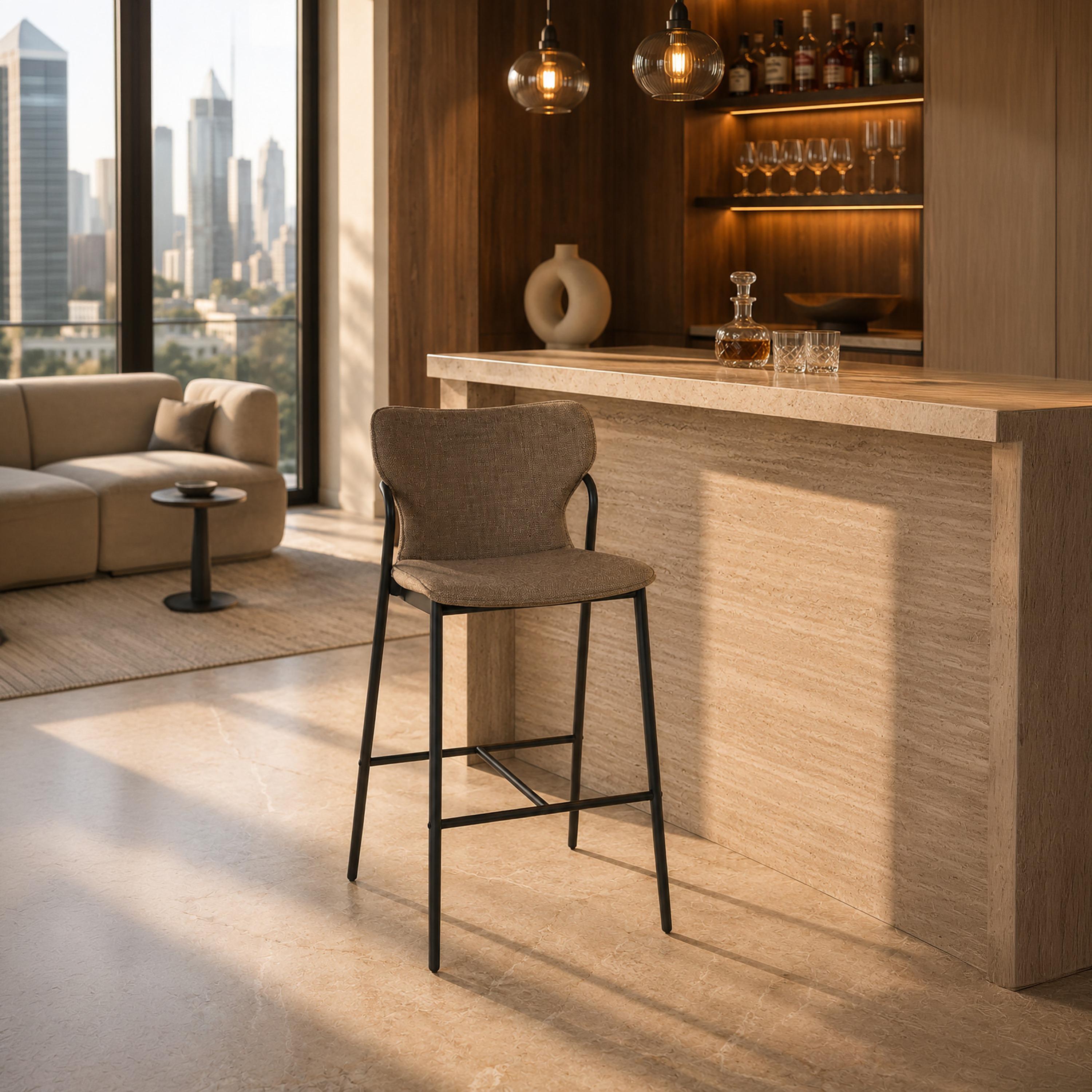 كرسي بار بدون ذراعين بني من ماريا هومز-furniture-diningroom-barfurniture-image-5
