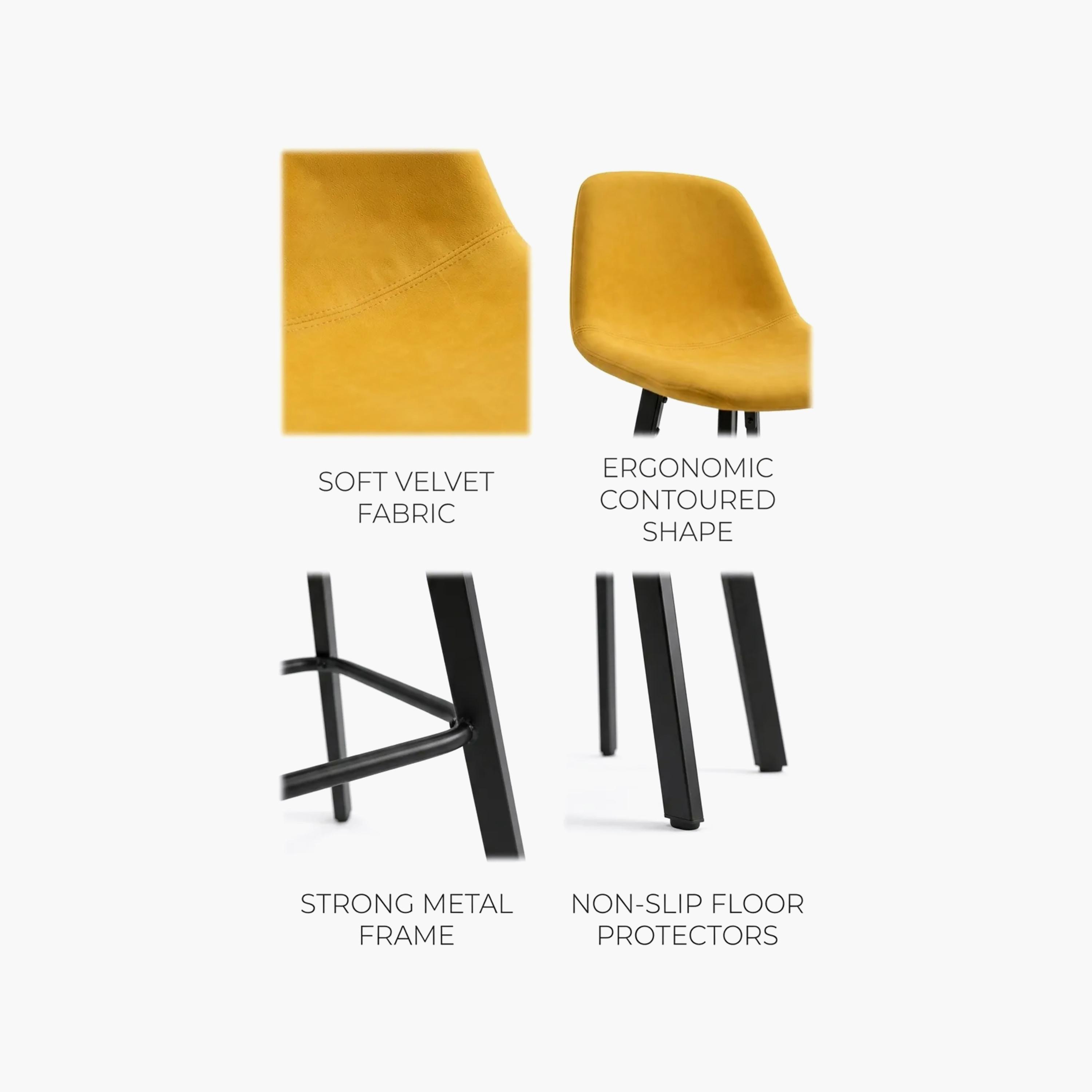 كرسي بار بدون أذرع أصفر من ماريا هومز-furniture-diningroom-barfurniture-image-3