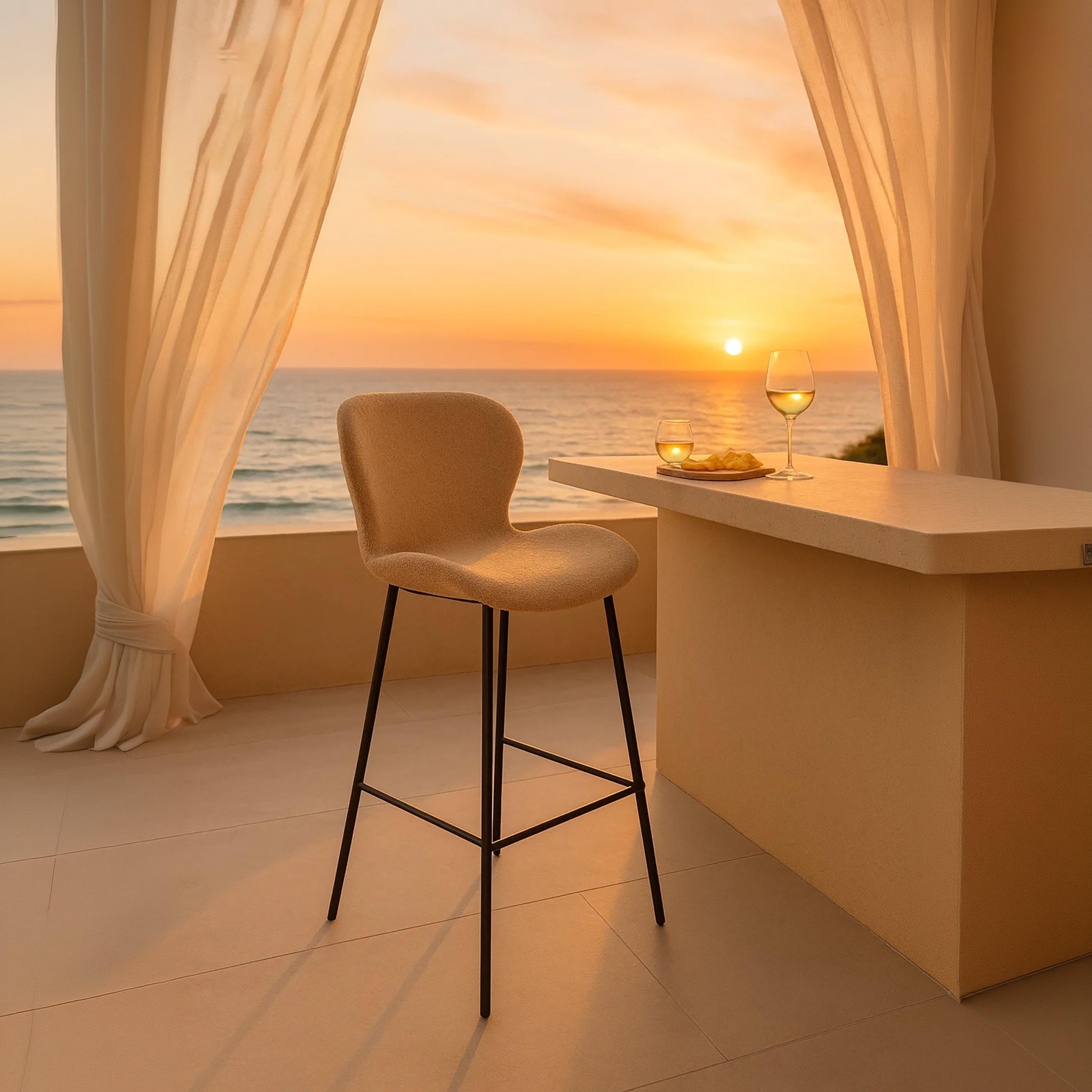 كرسي بار بدون ذراعين بني من ماريا هومز-furniture-diningroom-barfurniture-image-2