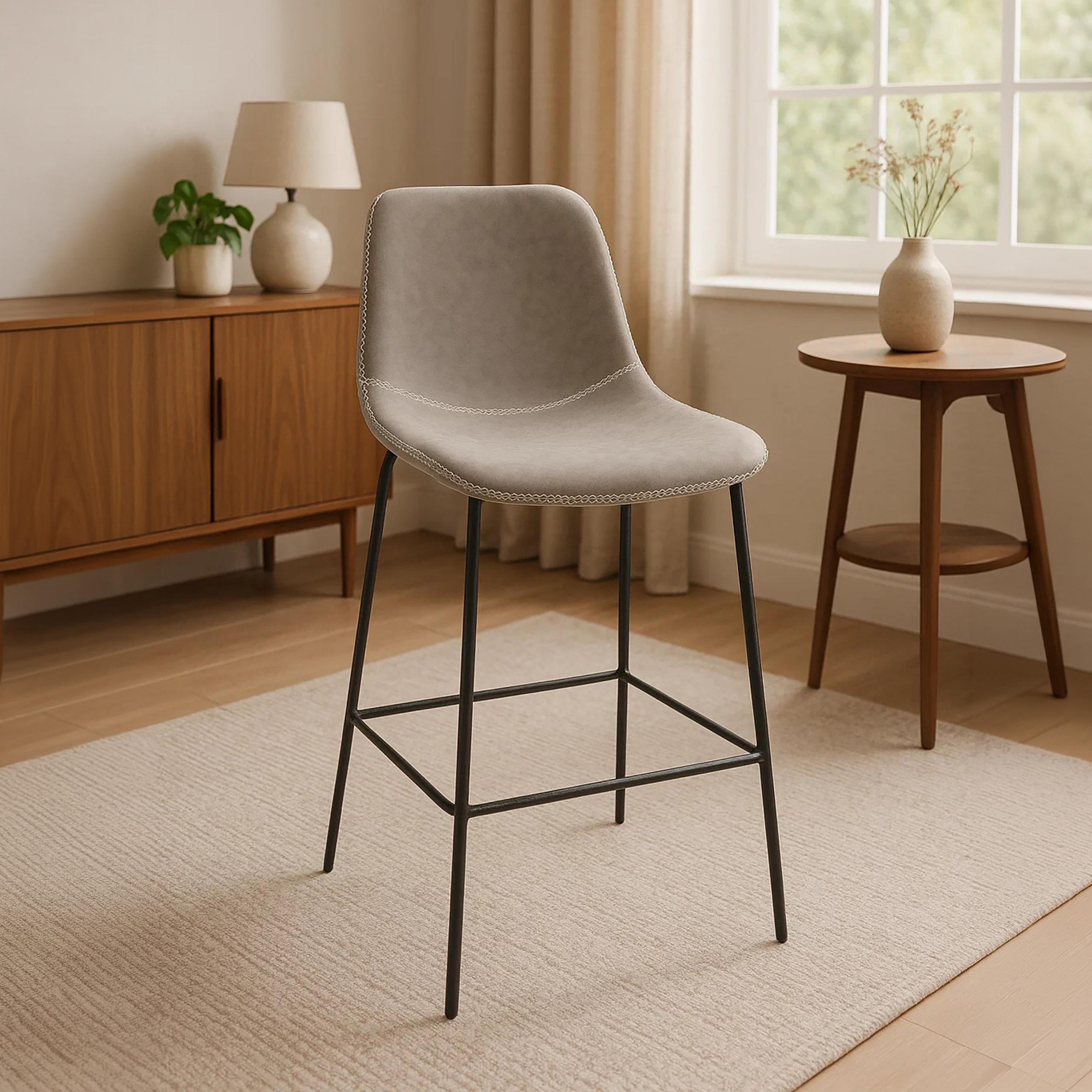 Maria Homes Grey Armless Bar Stool-furniture-diningroom-barfurniture-image-1