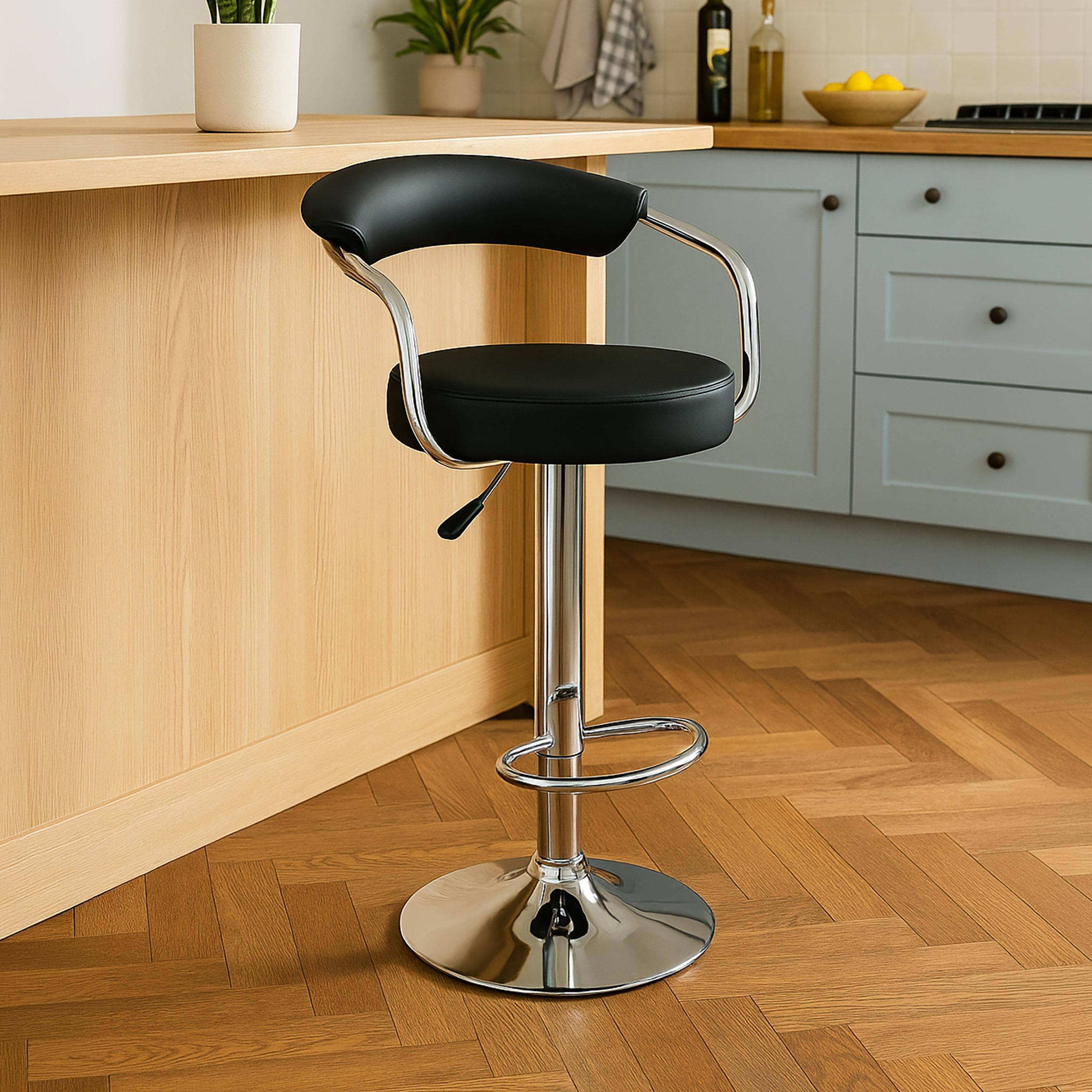 Maria Homes Black Armless Bar Stool-furniture-diningroom-barfurniture-image-1