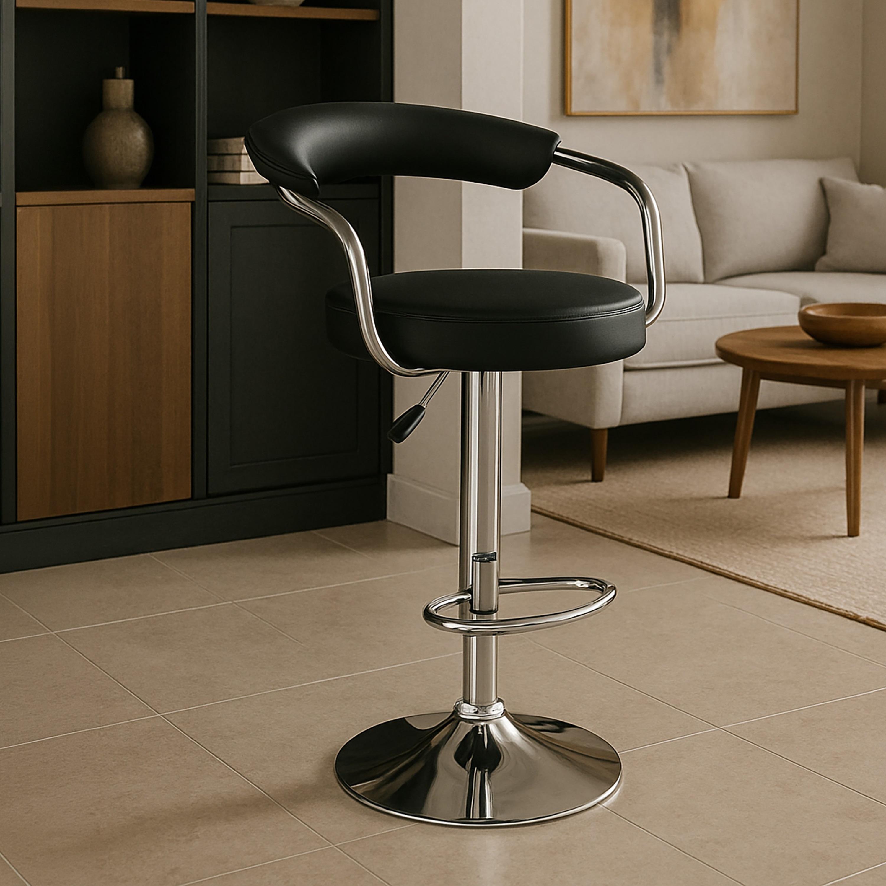Maria Homes Black Armless Bar Stool-furniture-diningroom-barfurniture-image-3