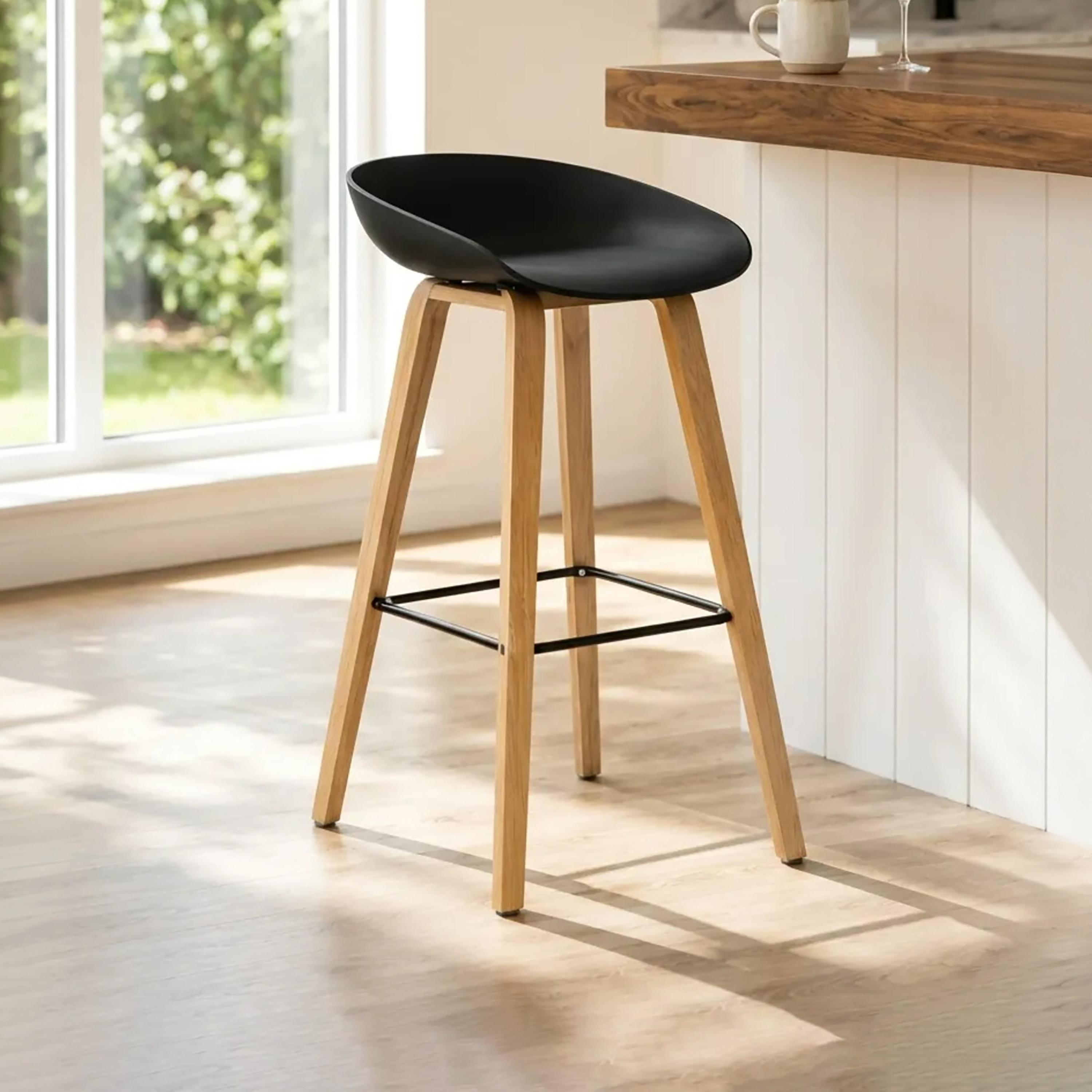 Maria Homes Black Armless Bar Stool-furniture-diningroom-barfurniture-image-1