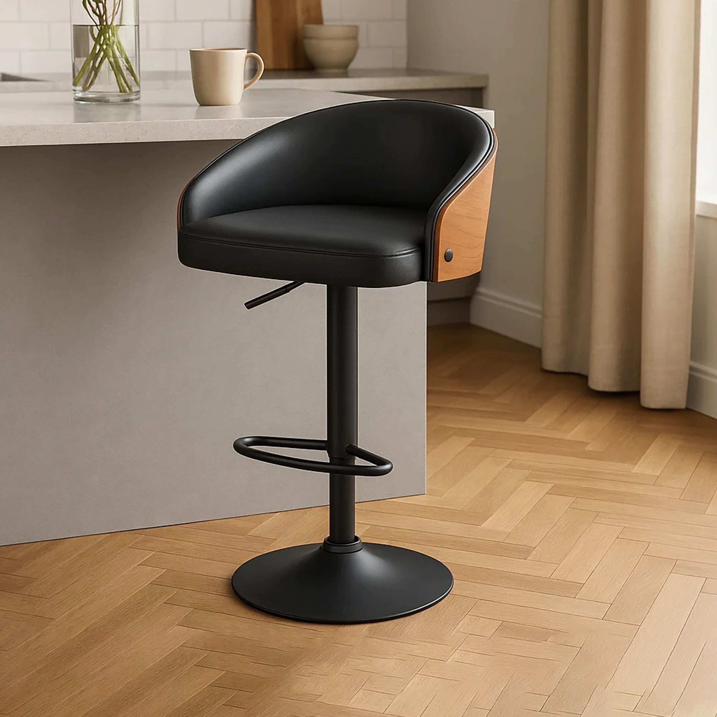 Maria Homes Black Armless Bar Stool-furniture-diningroom-barfurniture-image-1