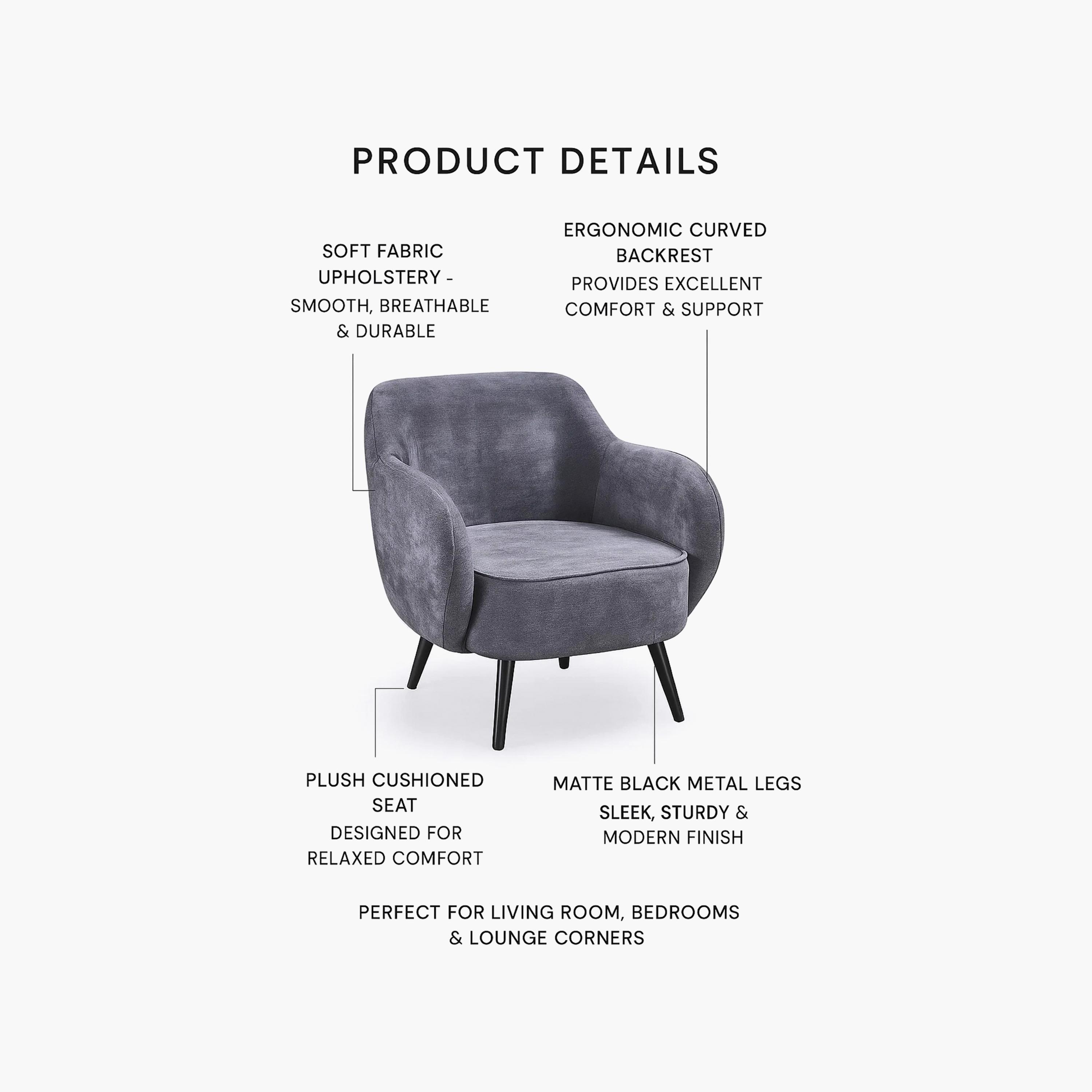 كرسي بذراعين مبطن من ماريا هومز-furniture-sofaandseating-armchairs-image-4