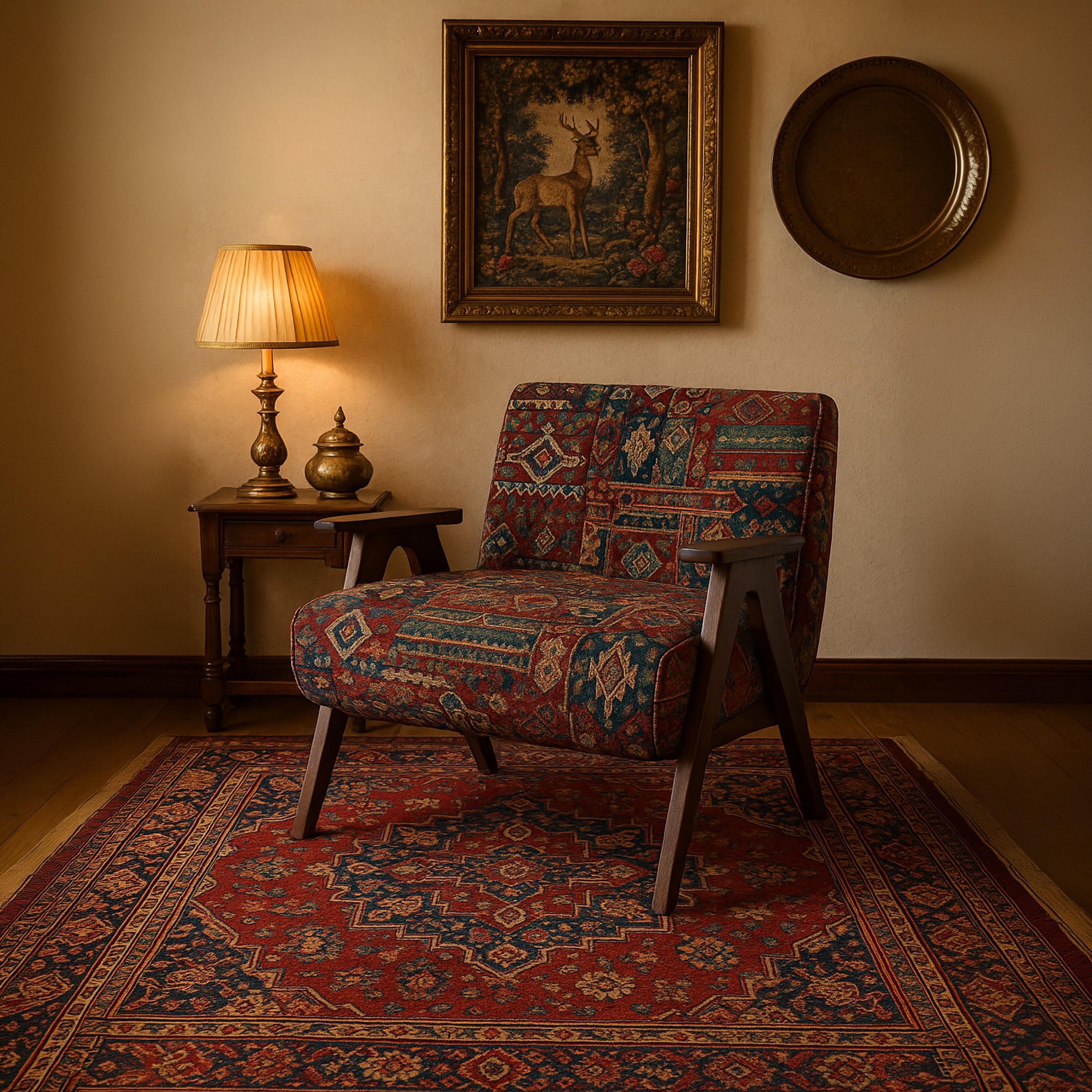 كرسي متعدد الألوان بذراعين مستقيمة من ماريا هومز-furniture-sofaandseating-armchairs-image-1