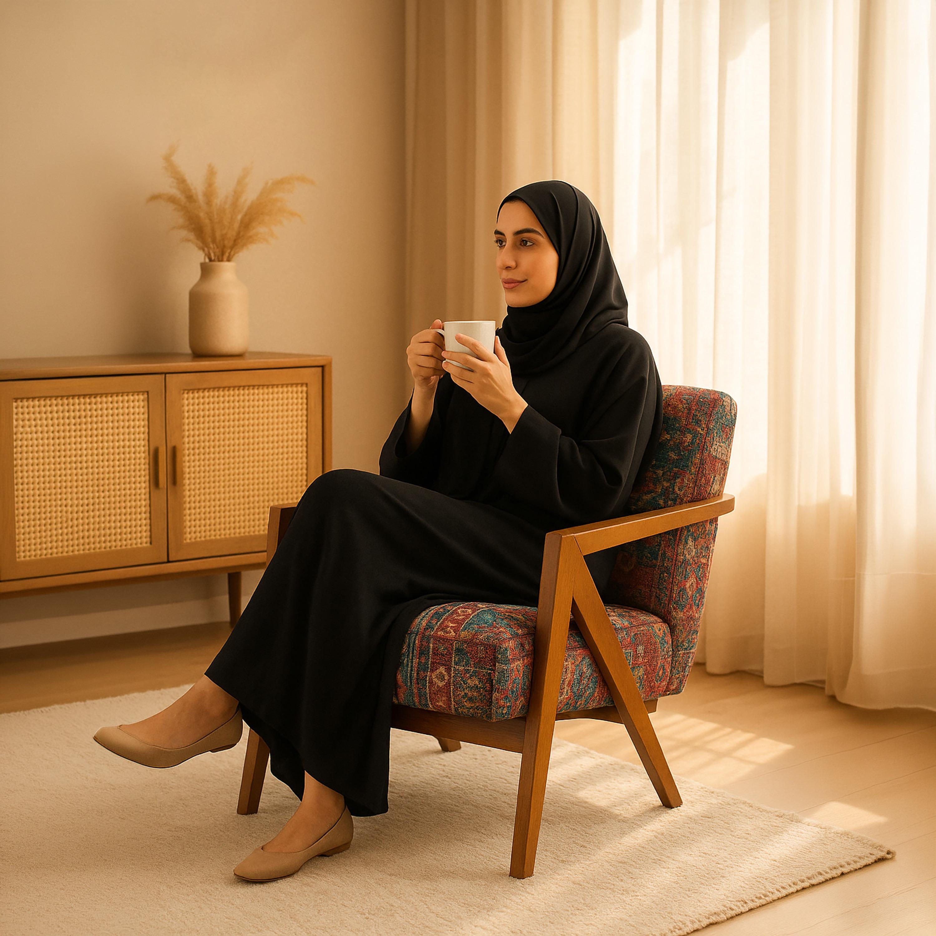 كرسي متعدد الألوان بذراعين مستقيمة من ماريا هومز-furniture-sofaandseating-armchairs-image-4