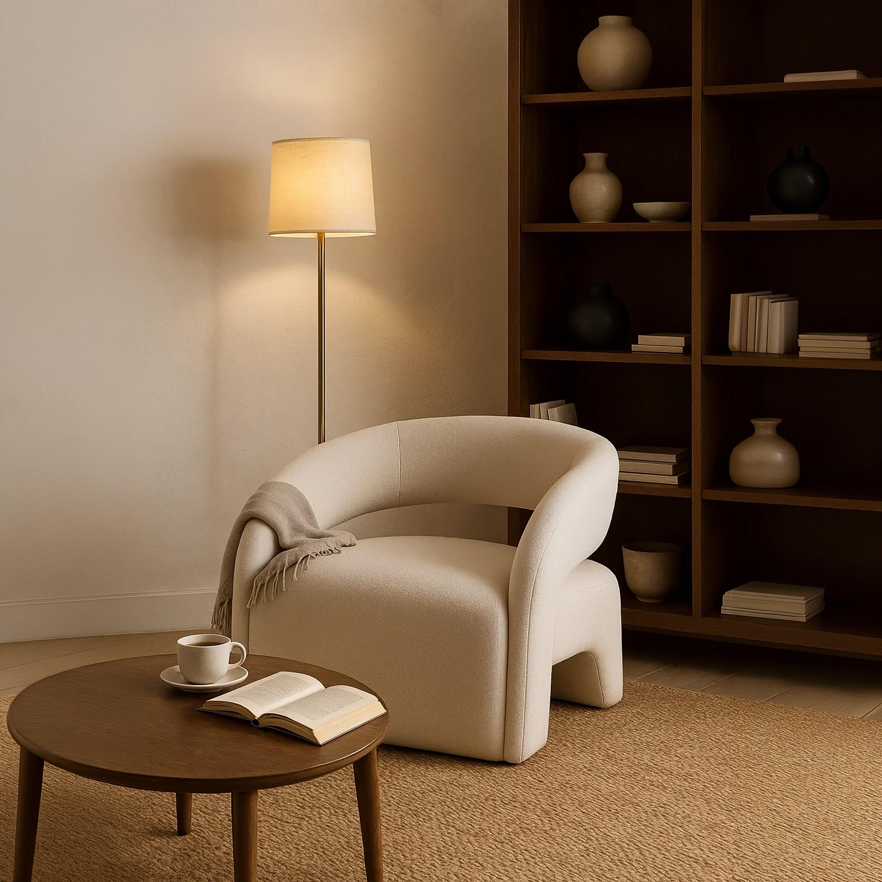كرسي بذراع منحني بيج من ماريا هومز-furniture-sofaandseating-armchairs-image-2
