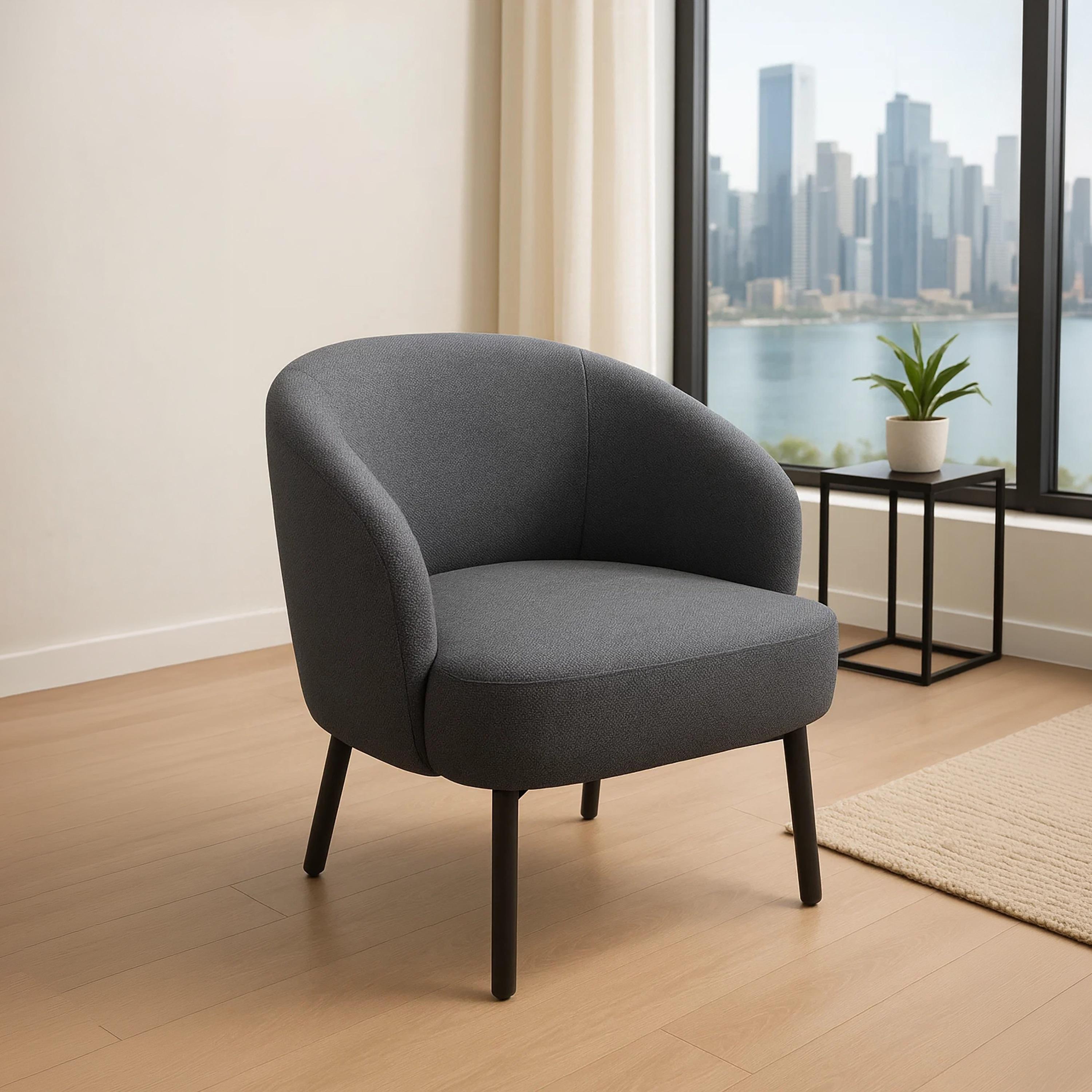 كرسي بذراع منحني رمادي من ماريا هومز-furniture-sofaandseating-armchairs-image-2