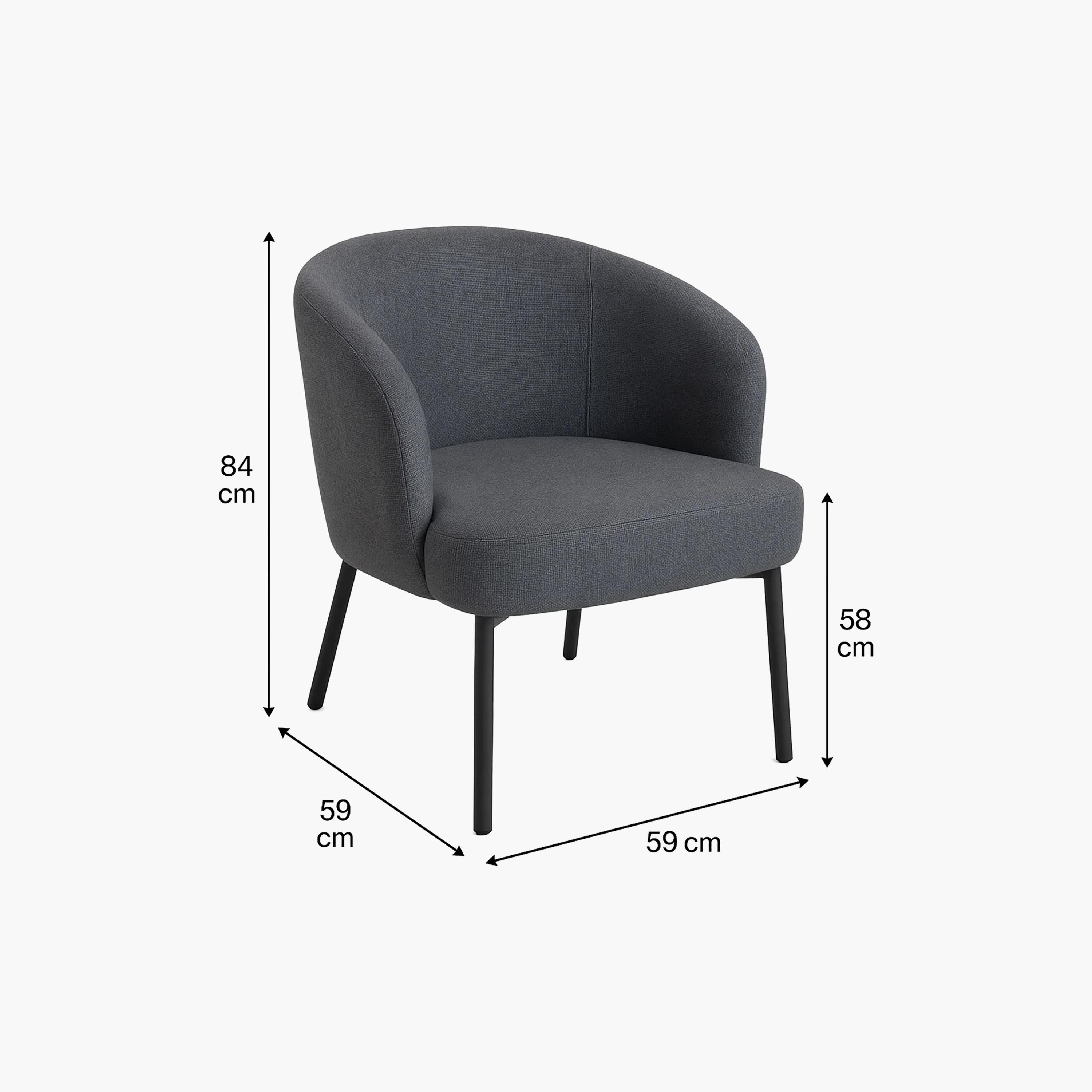 كرسي بذراع منحني رمادي من ماريا هومز-furniture-sofaandseating-armchairs-image-6