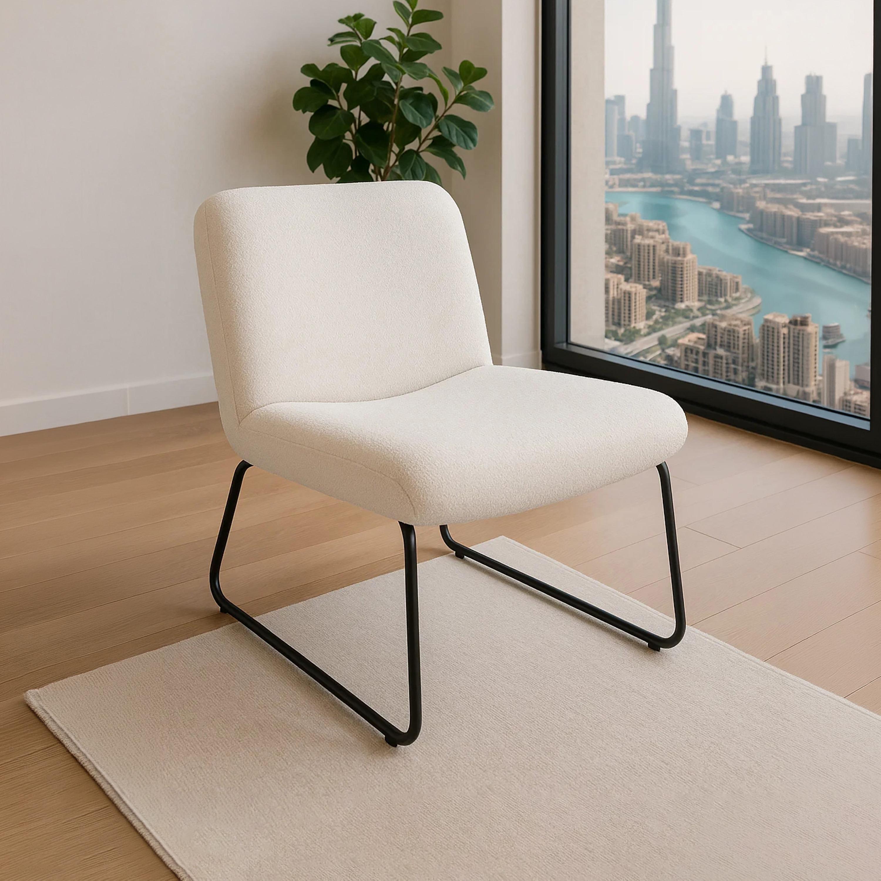 Maria Homes White Armless Chair-furniture-diningroom-chairsandbenches-image-1