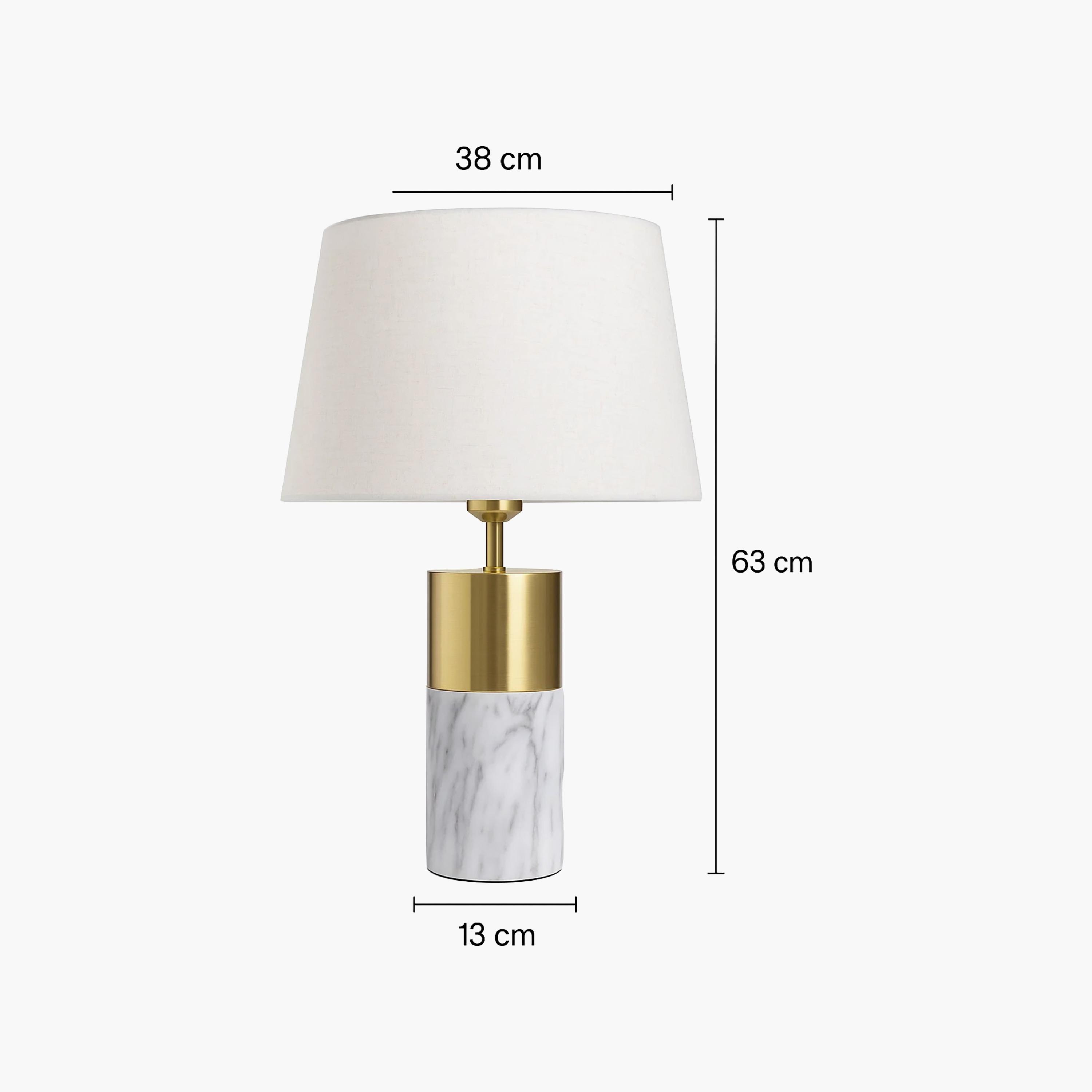 Maria Homes Modern Marble Table Lamp with Gold Accent Base-household-lighting-tableanddesklamps-image-5