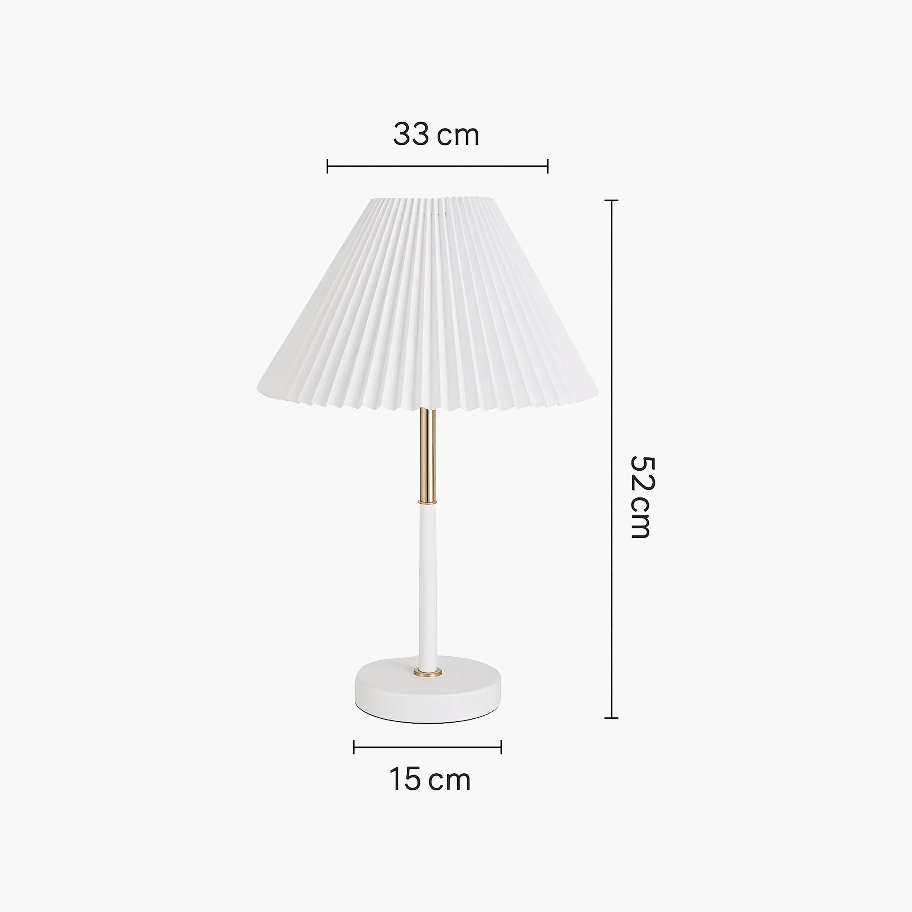 Maria Homes Stylish Black Table Lamp with Pleated Gold-Accent Shade-household-lighting-tableanddesklamps-image-5