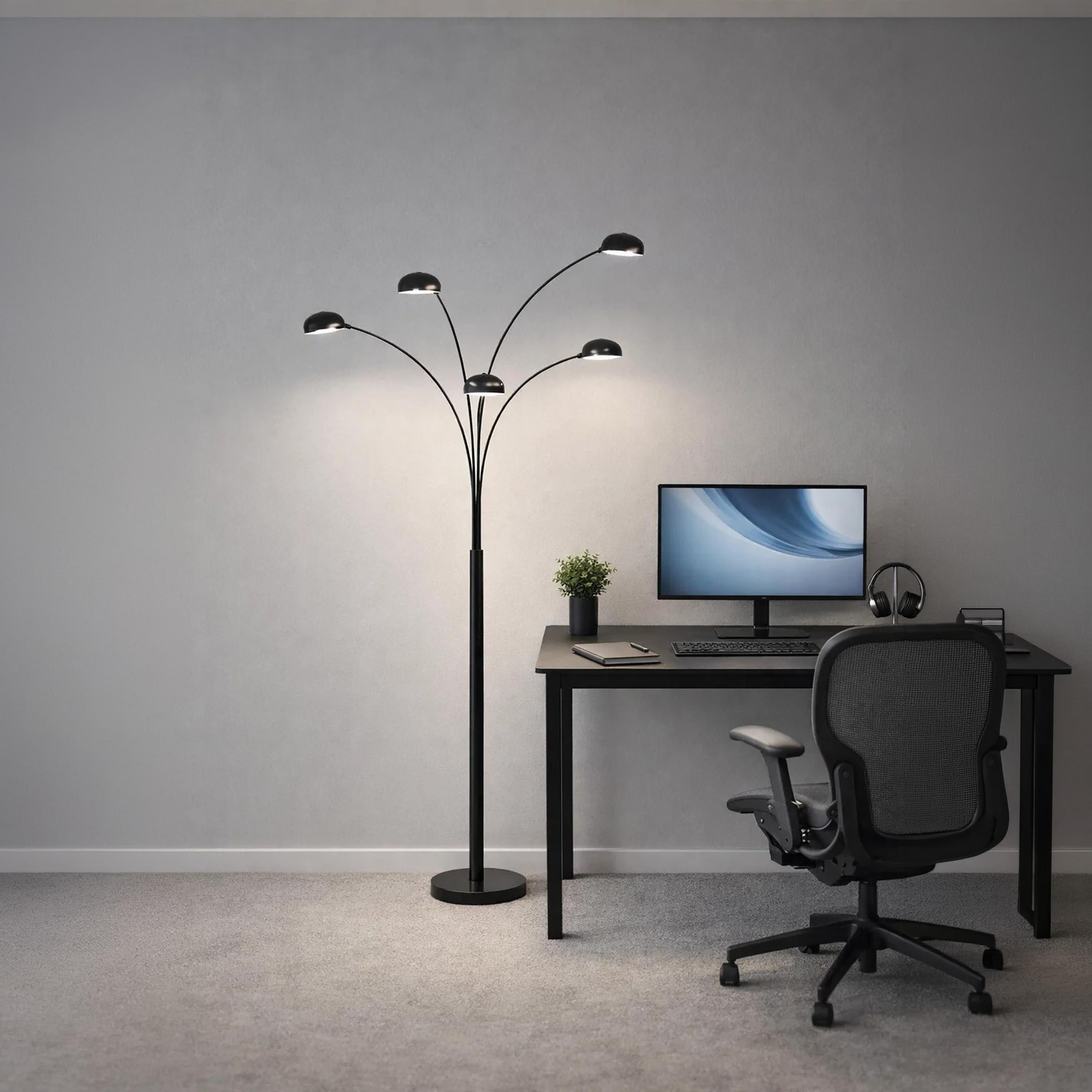 مصباح أرضي متعدد الرؤوس بأذرع قابلة للتعديل من ماريا هومز-household-lighting-floorlamps-image-2