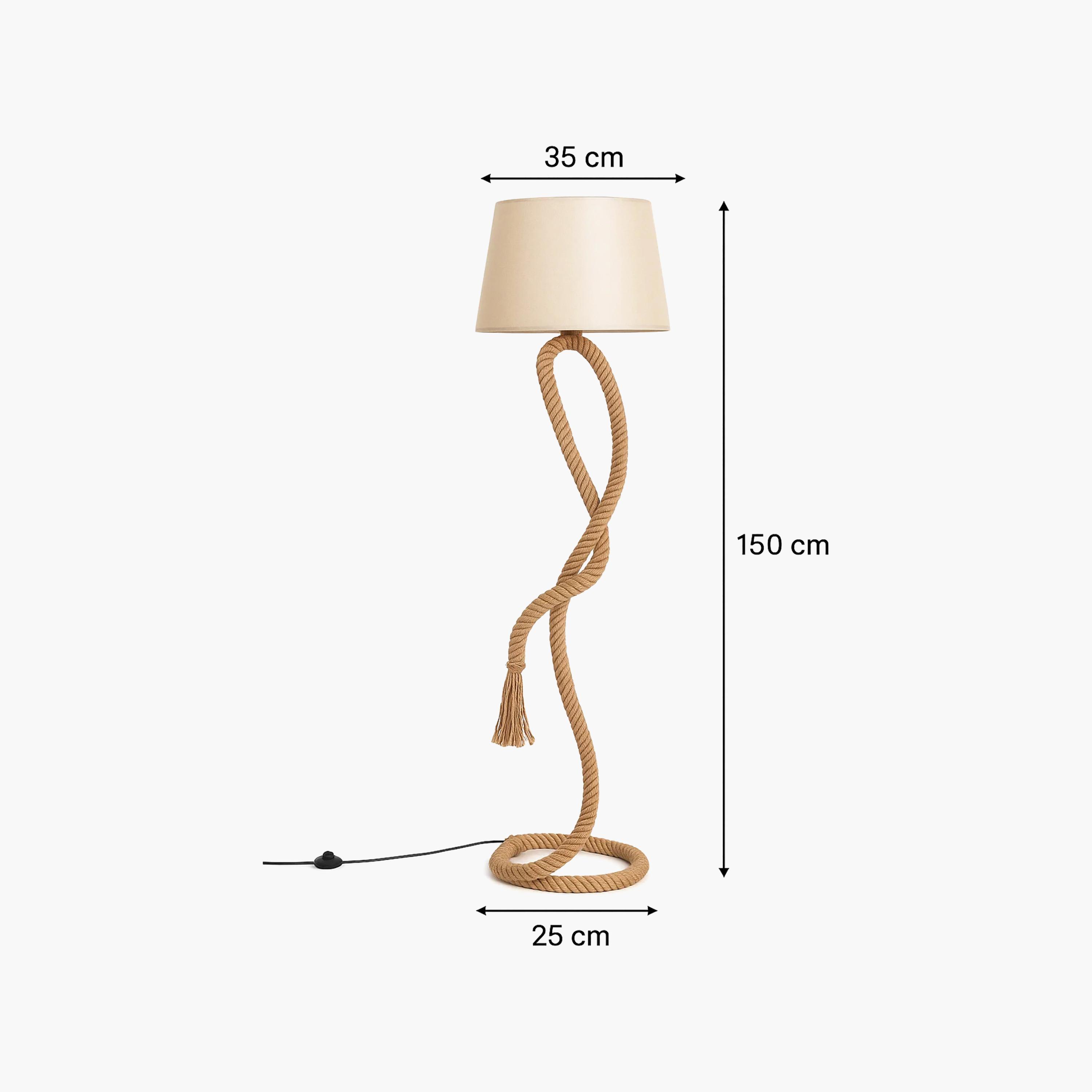 Maria Homes Rustic Twisted-Rope Floor Lamp with Beige Fabric Shade-household-lighting-floorlamps-image-5