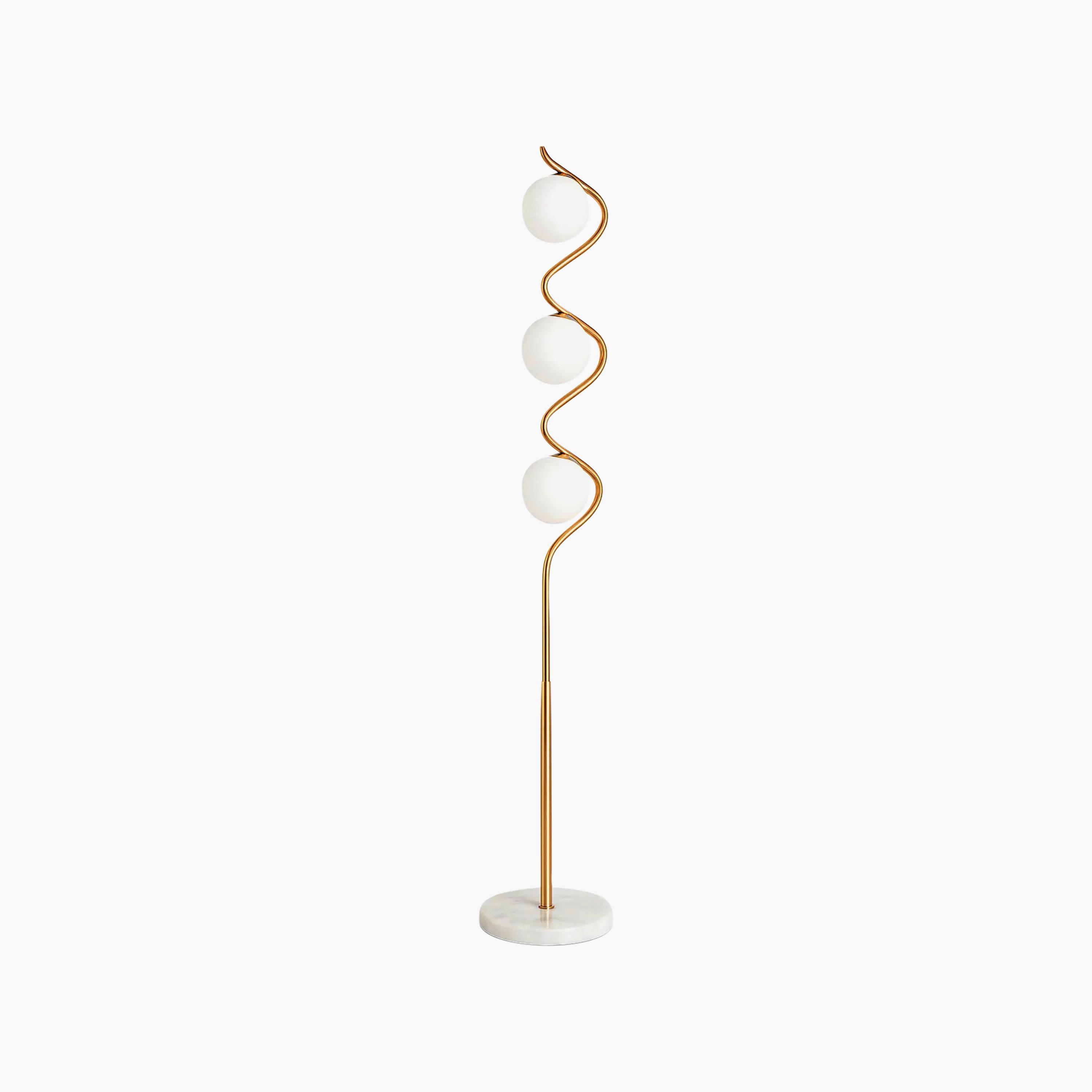 Maria Homes Modern Gold Spiral Floor Lamp with Globe Bulbs-household-lighting-floorlamps-image-5