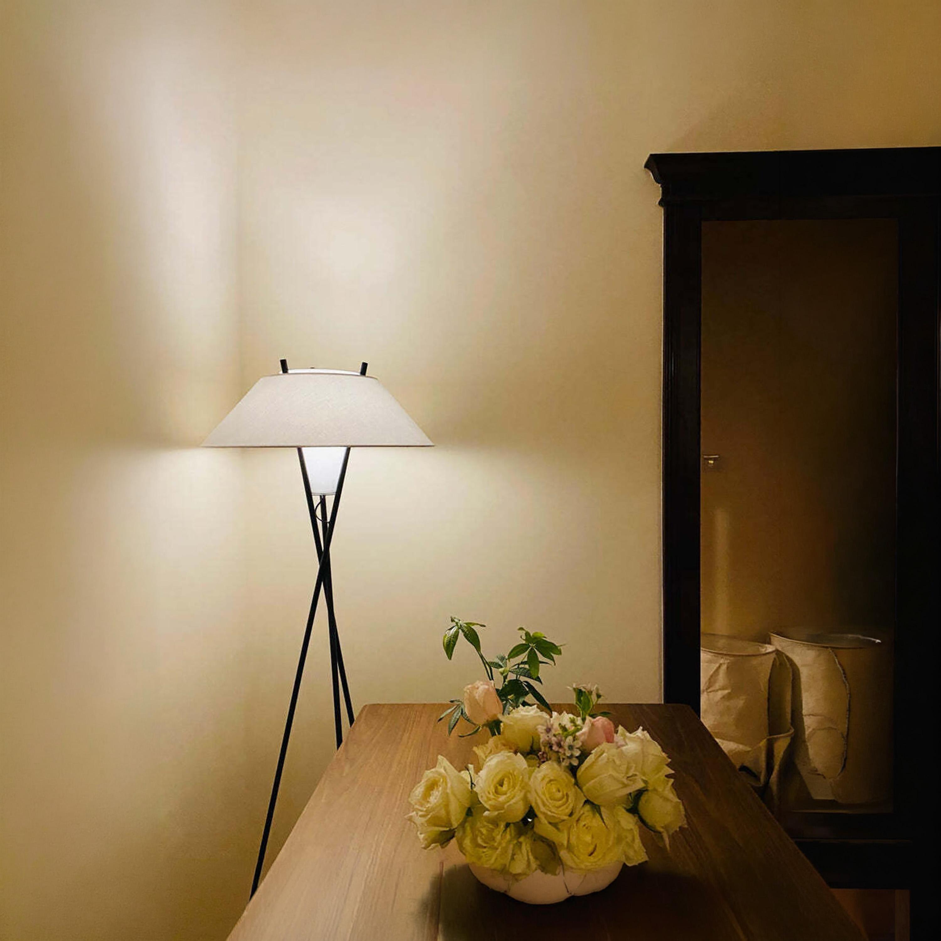 Maria Homes Modern Tripod Floor Lamp with White Cone Shade-household-lighting-floorlamps-image-3