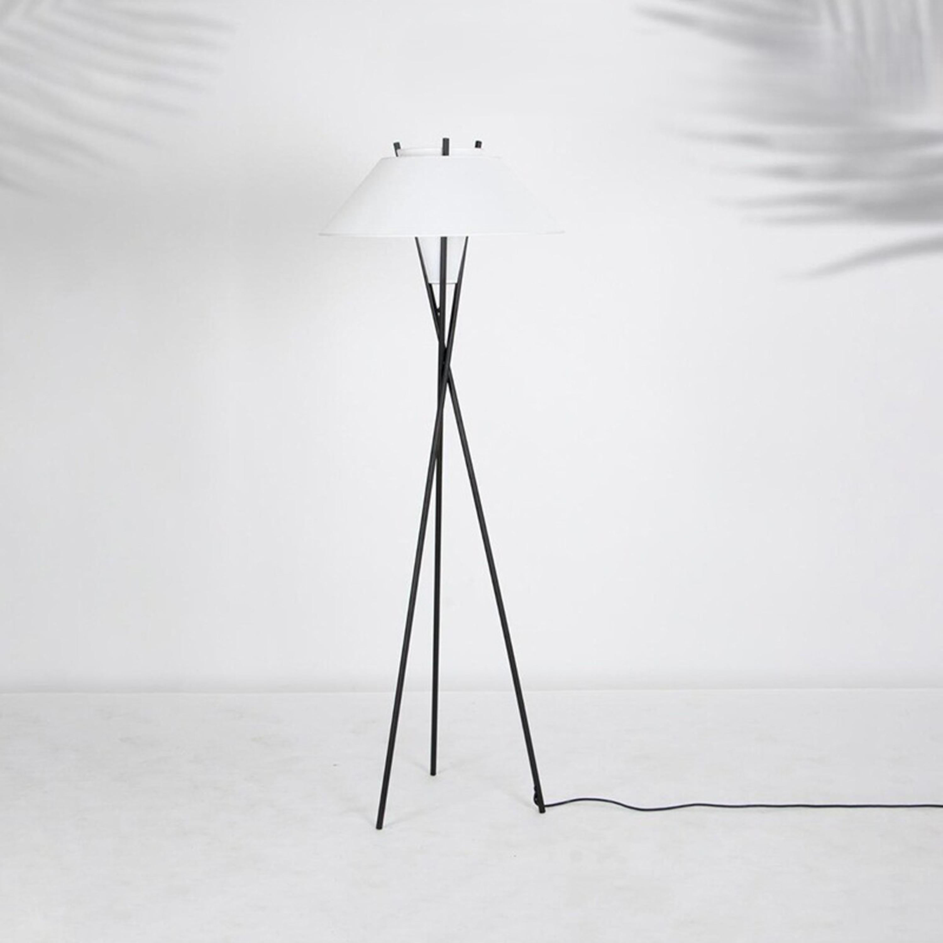 Maria Homes Modern Tripod Floor Lamp with White Cone Shade-household-lighting-floorlamps-image-4