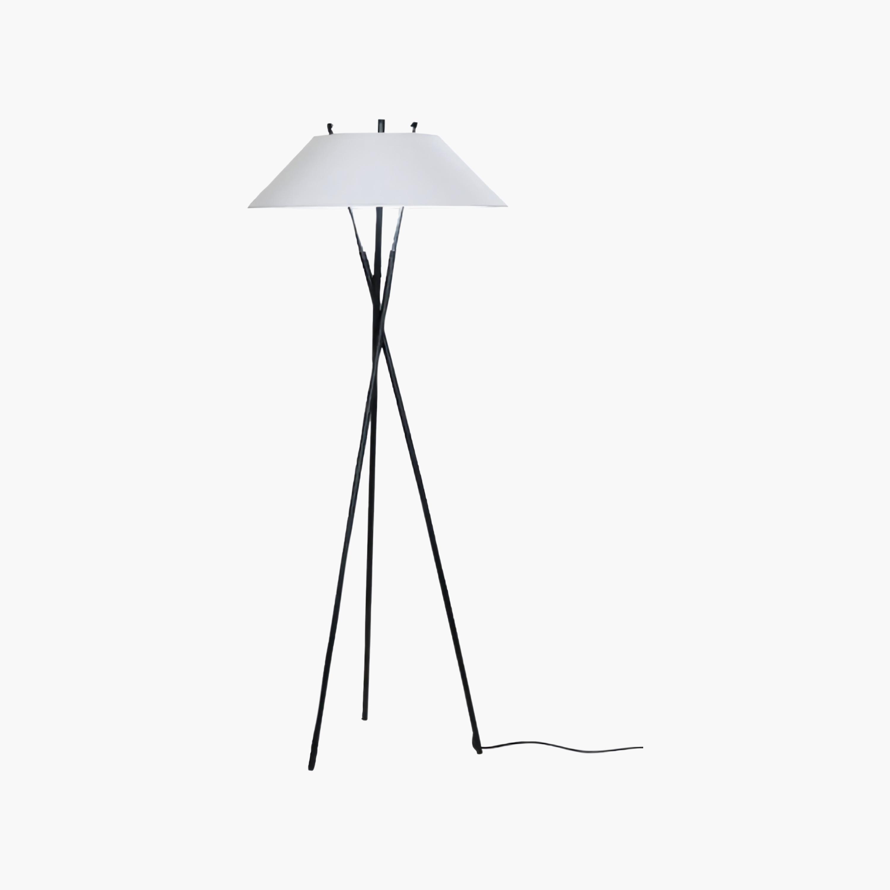 Maria Homes Modern Tripod Floor Lamp with White Cone Shade-household-lighting-floorlamps-image-5