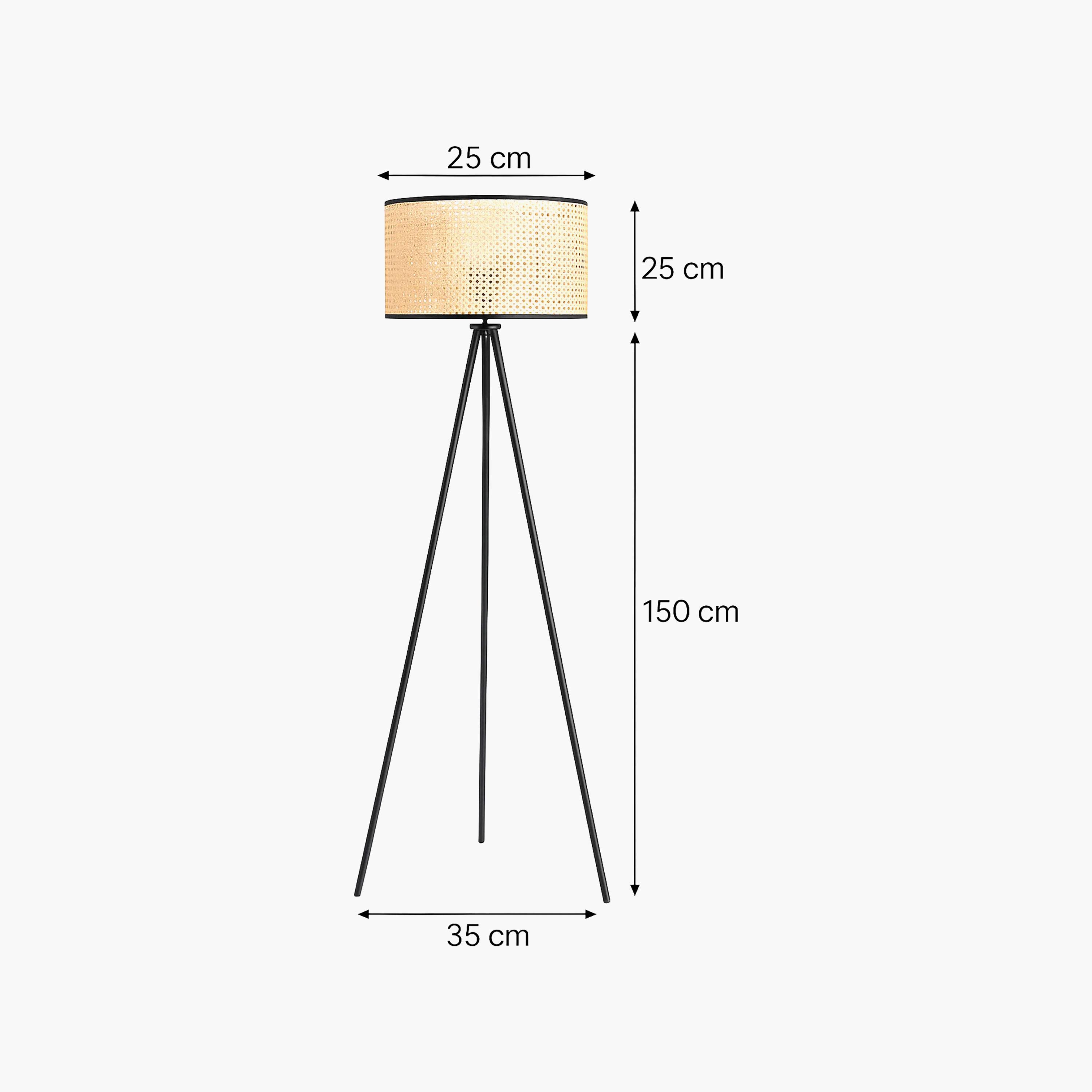Maria Homes Stylish Tripod Floor Lamp with Woven Rattan Shade-household-lighting-floorlamps-image-6