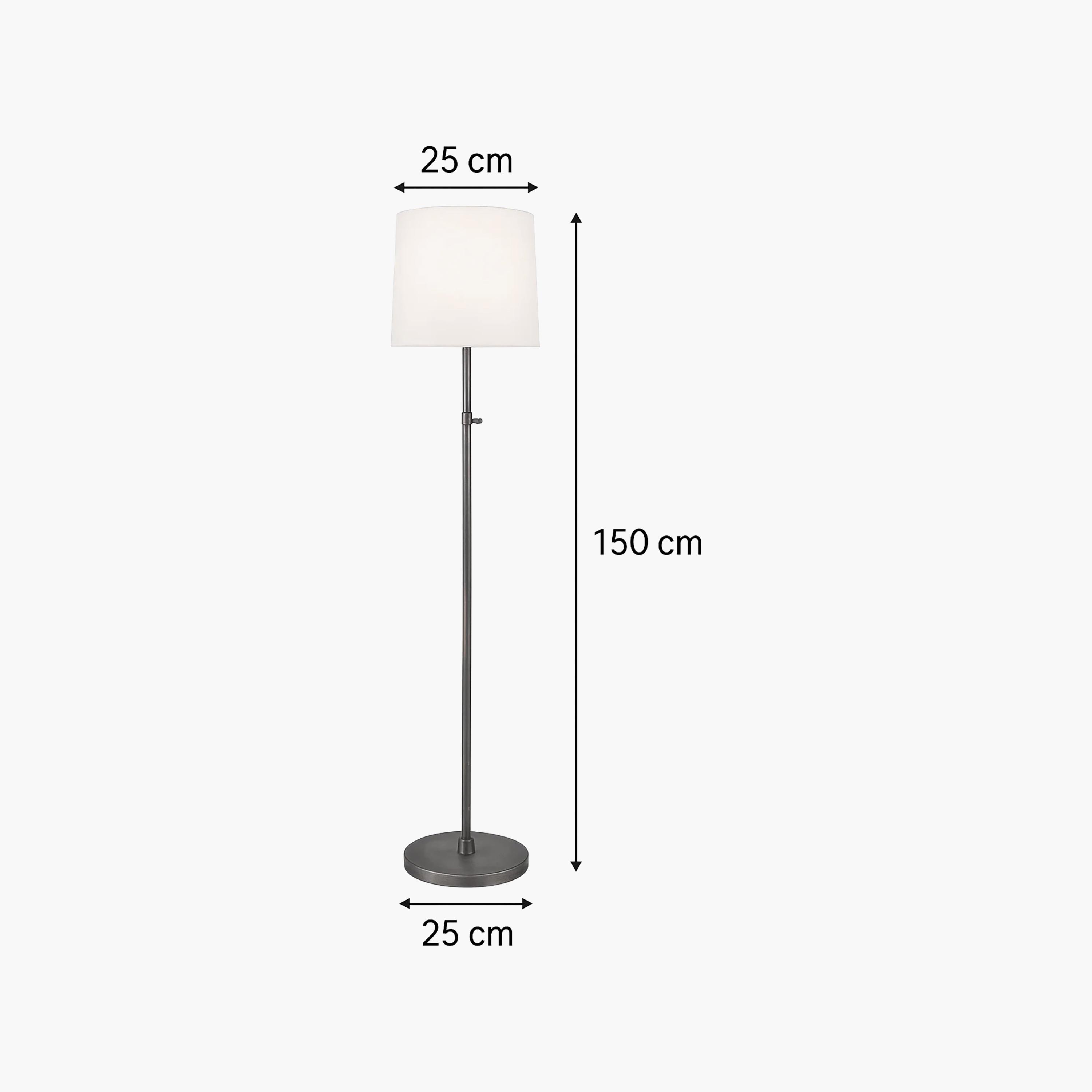 Maria Homes Classic Adjustable Floor Lamp with White Drum Shade-household-lighting-floorlamps-image-6
