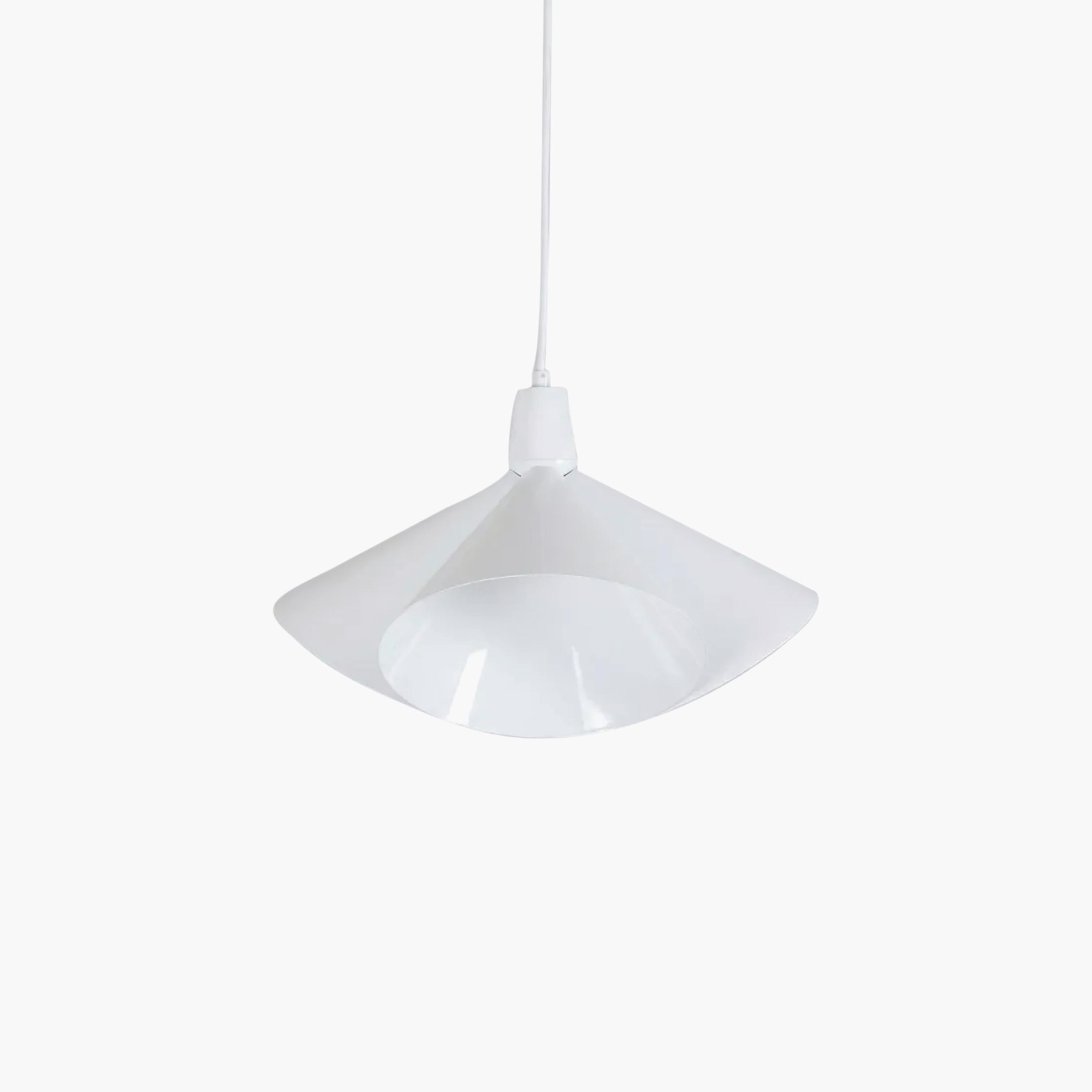 Maria Homes Modern White Pendant Light with Sculptural Metal Shade-household-lighting-ceilinglamps-image-5