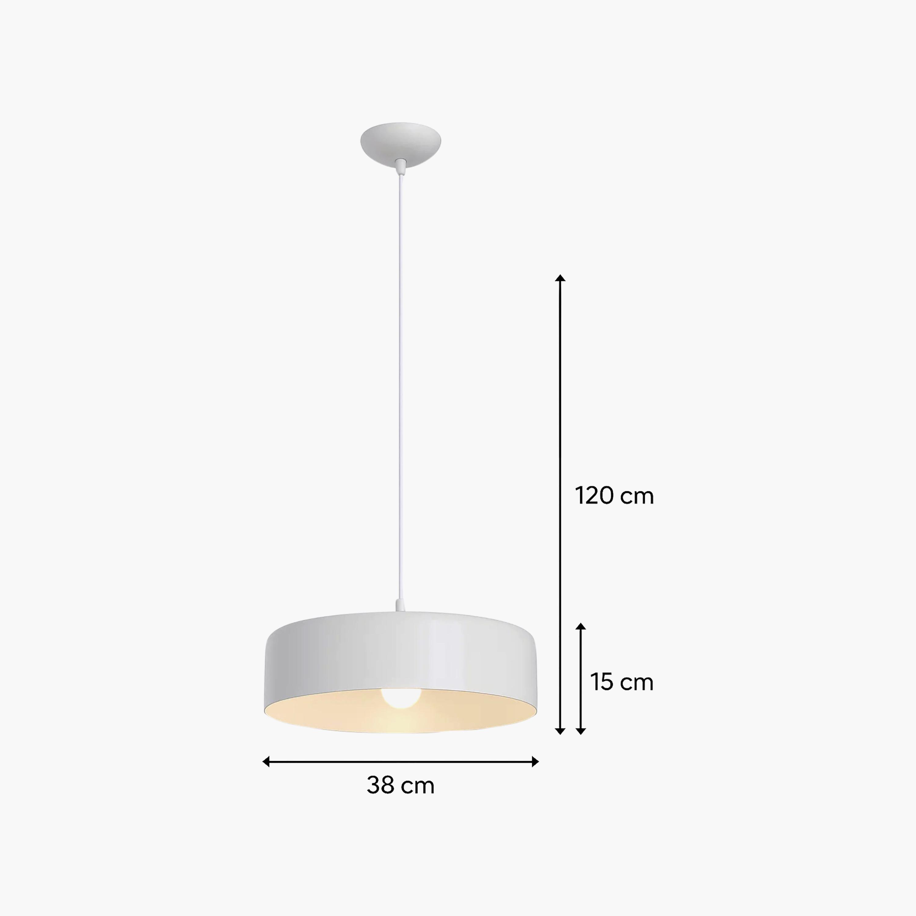 Maria Homes Glossy White Cylinder Pendant Light with Sleek Finish-household-lighting-ceilinglamps-image-5