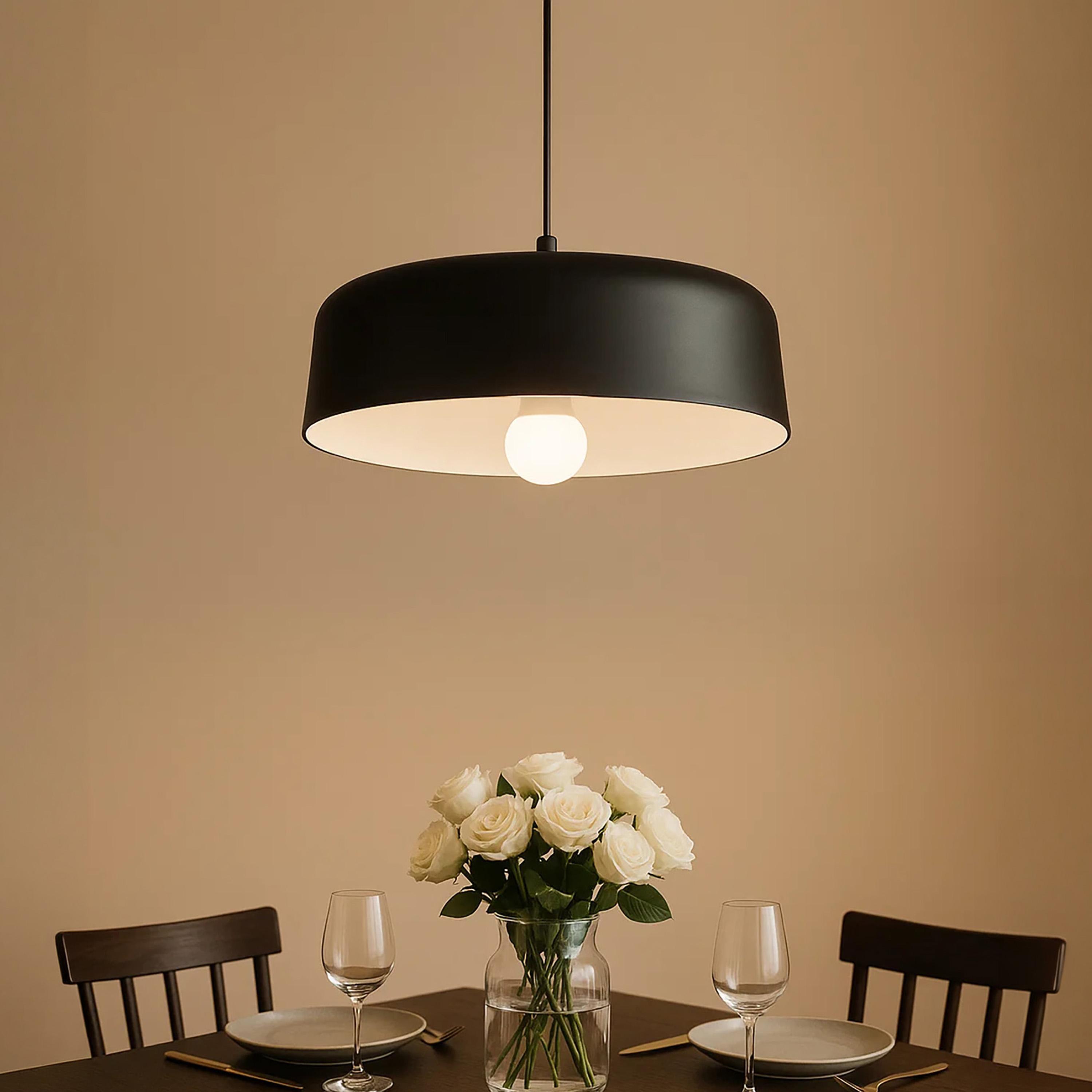 Maria Homes Glossy White Cylinder Pendant Light with Sleek Finish-household-lighting-ceilinglamps-image-1