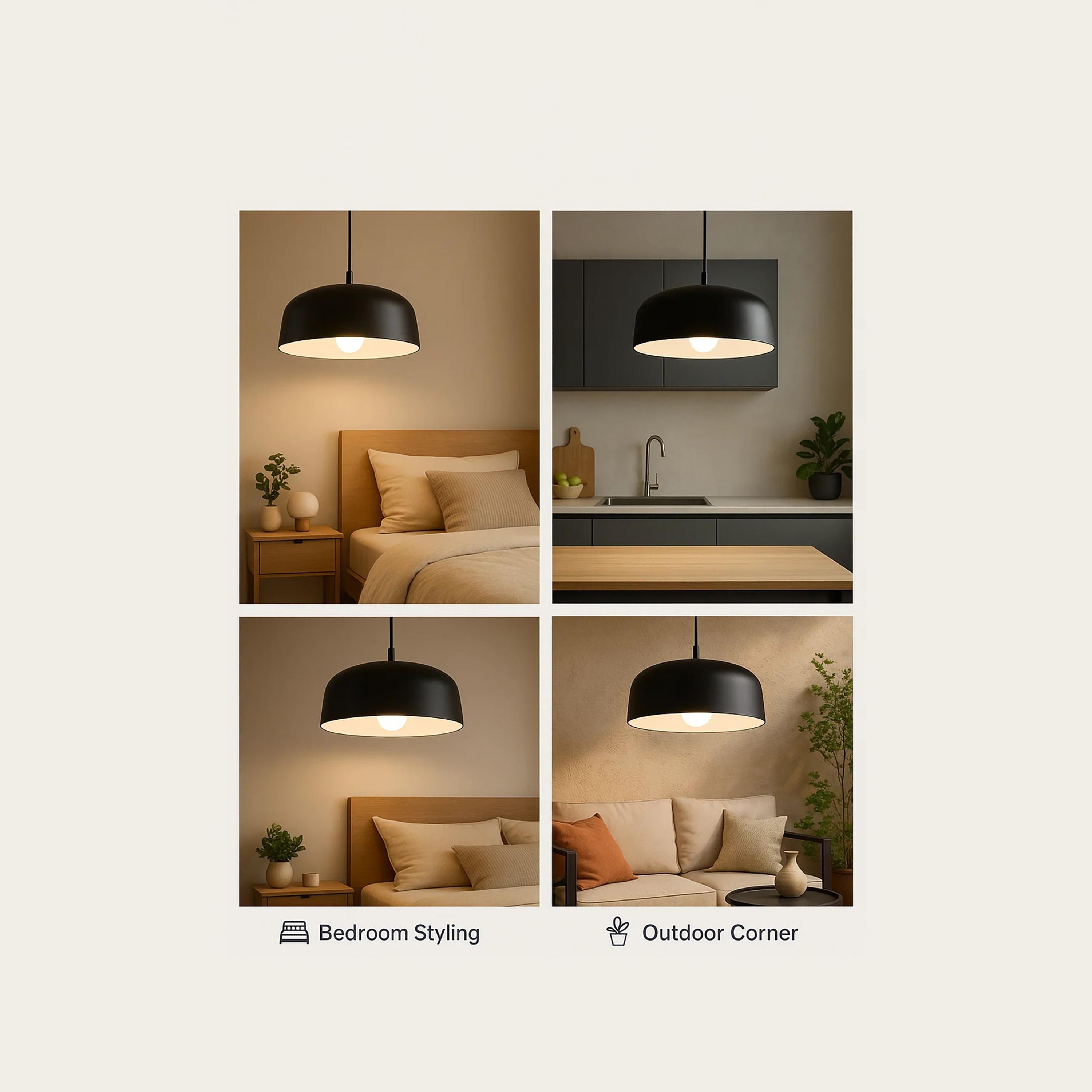 Maria Homes Glossy White Cylinder Pendant Light with Sleek Finish-household-lighting-ceilinglamps-image-3