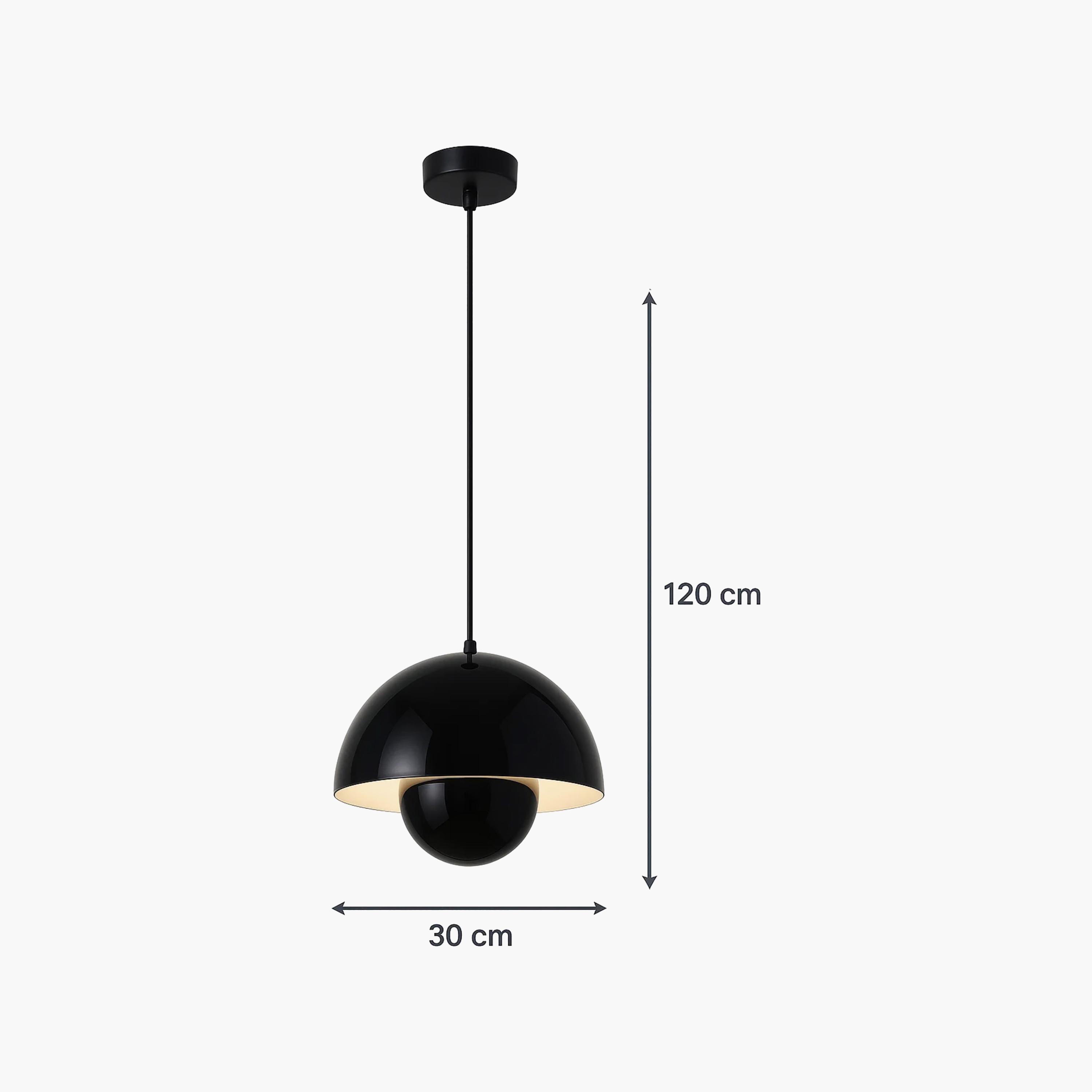 Maria Homes Modern Glossy White Dome Pendant Light with Sleek Finish-household-lighting-ceilinglamps-image-5