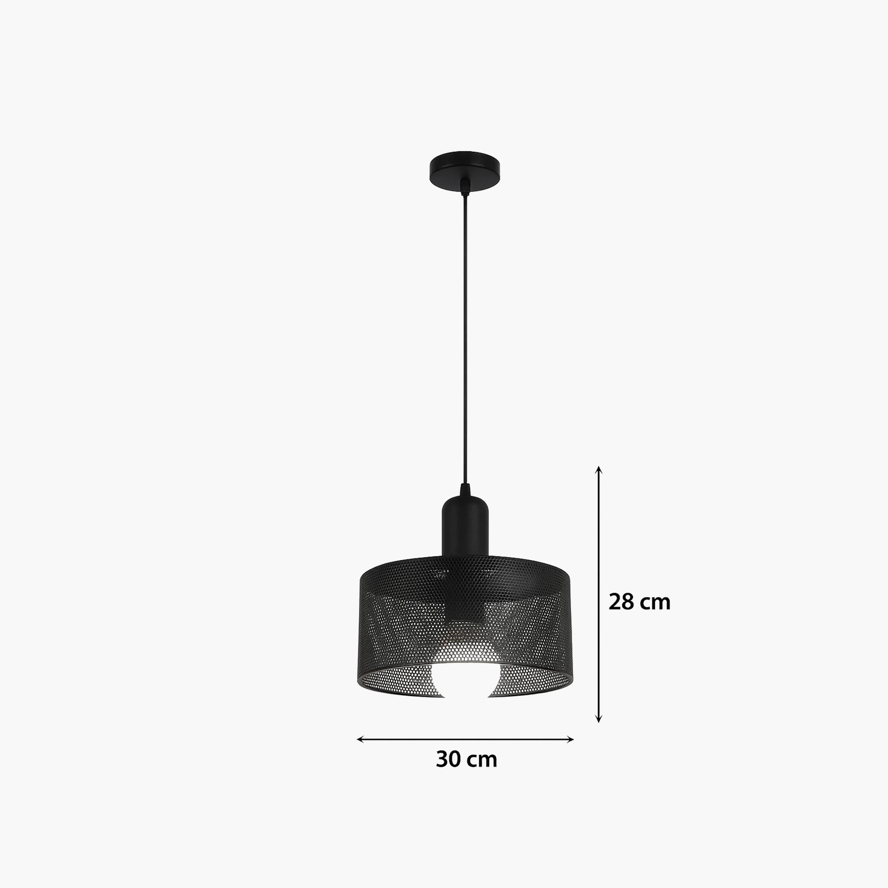مصباح تعليق سلكي أسود بتصميم صناعي عصري من ماريا هومز-household-lighting-ceilinglamps-image-6