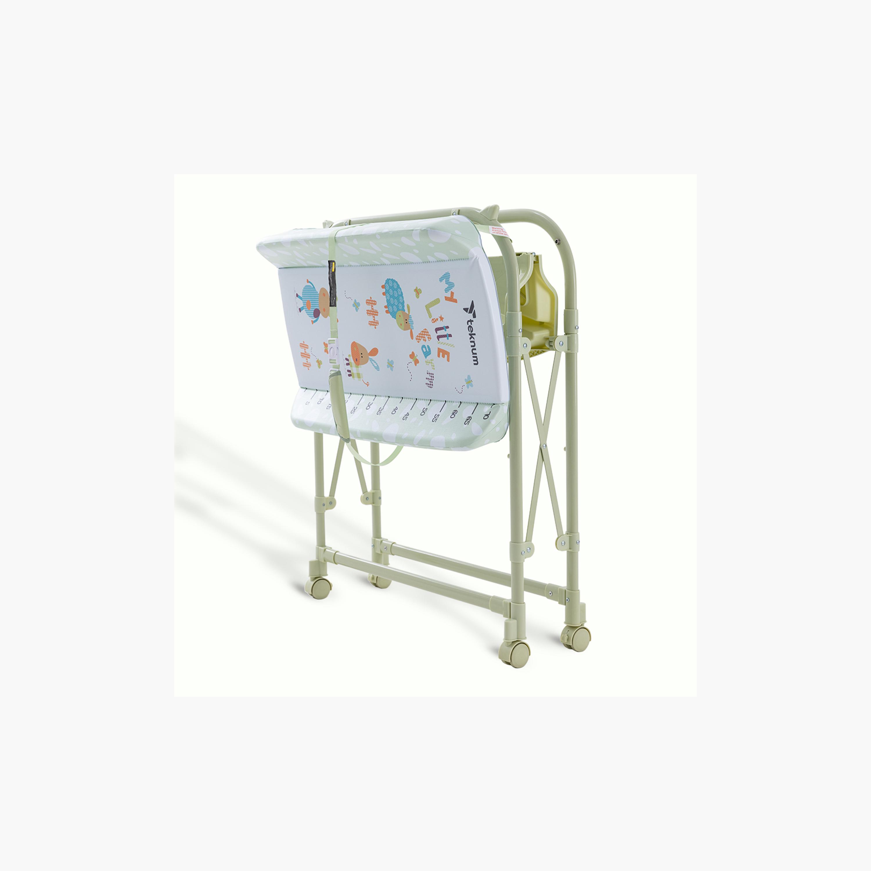 طاولة استحمام وتغيير 2 في 1 مع مرتبة وصينية تخزين من تكنوم-baby-bathandcare-changingtables-image-2