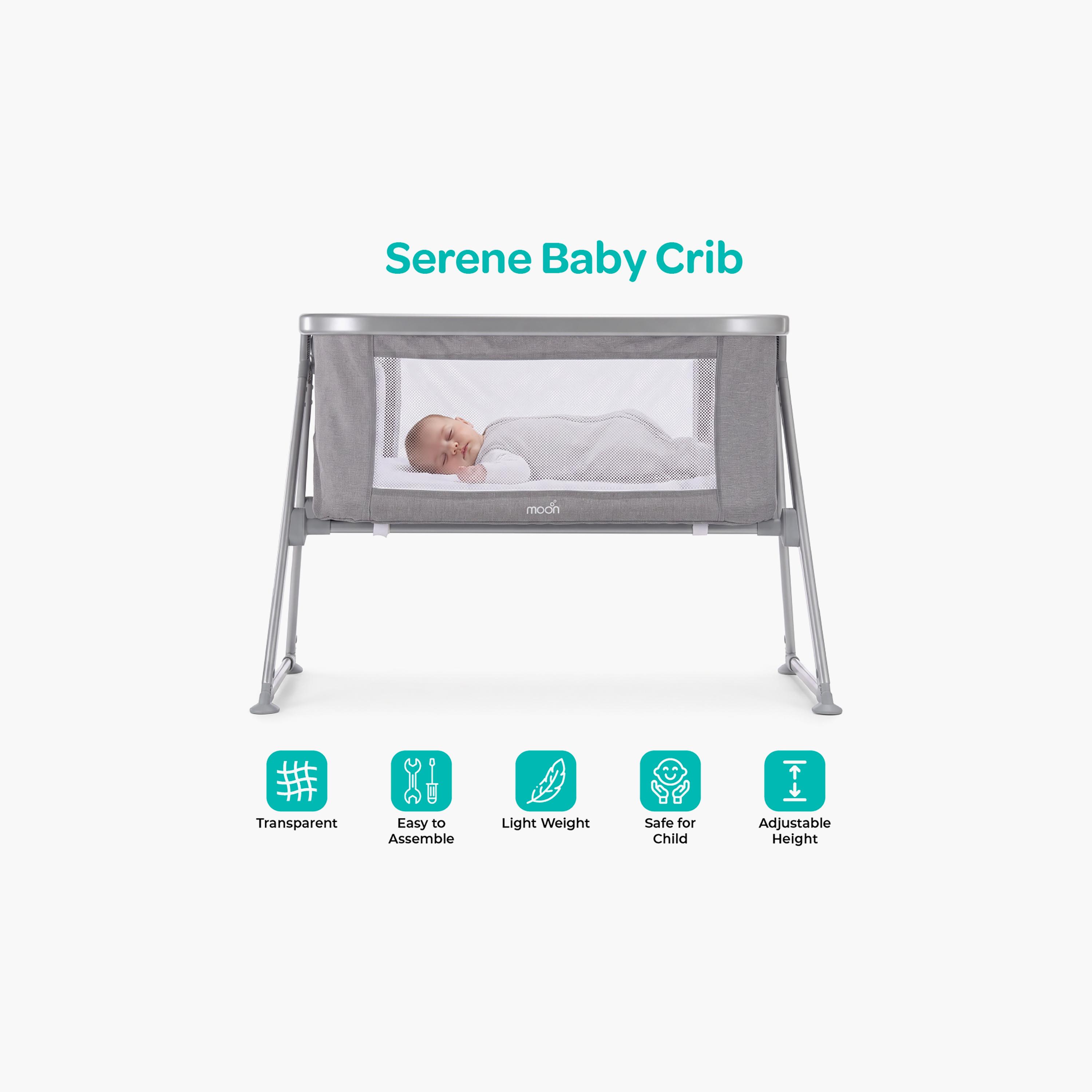 سرير أطفال قابل للطي بهيكل ألومنيوم مع مرتبة مبطنة وحقيبة حمل من مون سيرين-baby-nursery-furniture-cribsandbeds-babycribs-image-2