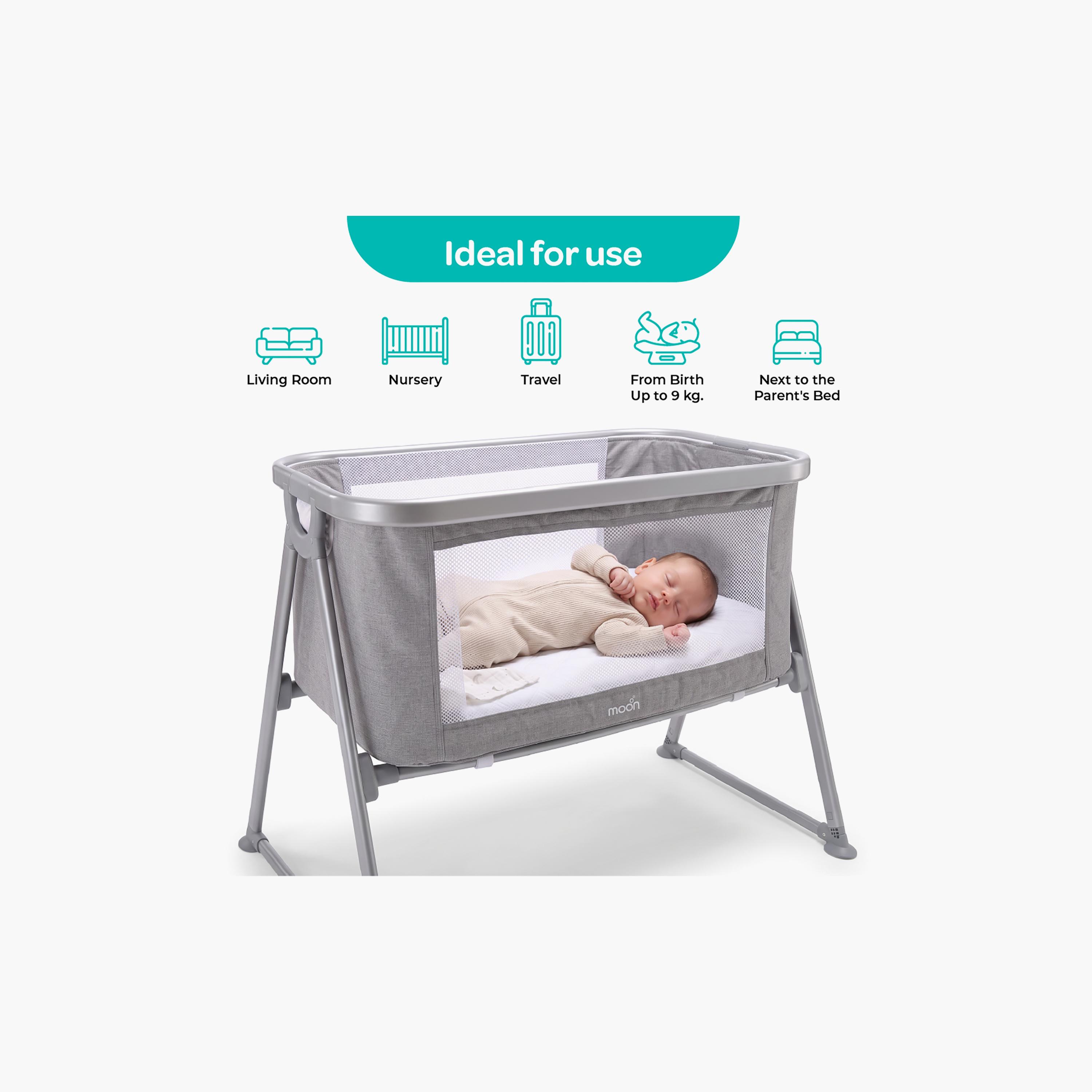 سرير أطفال قابل للطي بهيكل ألومنيوم مع مرتبة مبطنة وحقيبة حمل من مون سيرين-baby-nursery-furniture-cribsandbeds-babycribs-image-3