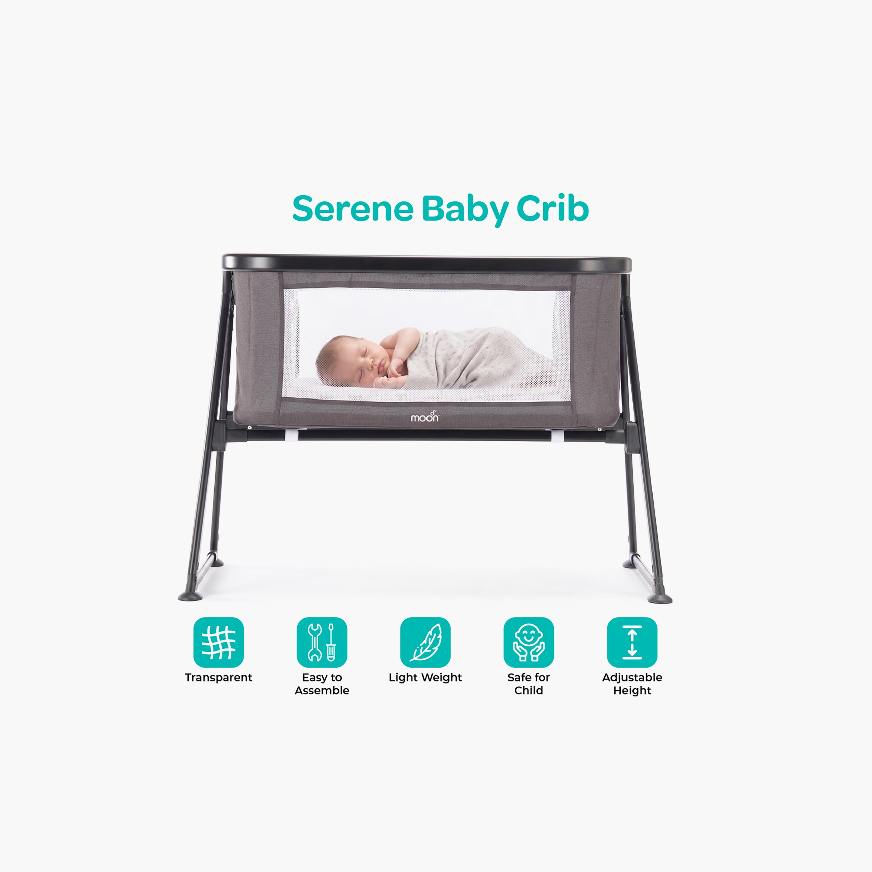 سرير أطفال قابل للطي بهيكل ألومنيوم مع مرتبة مبطنة وحقيبة حمل من مون سيرين-baby-nursery-furniture-cribsandbeds-babycribs-image-2