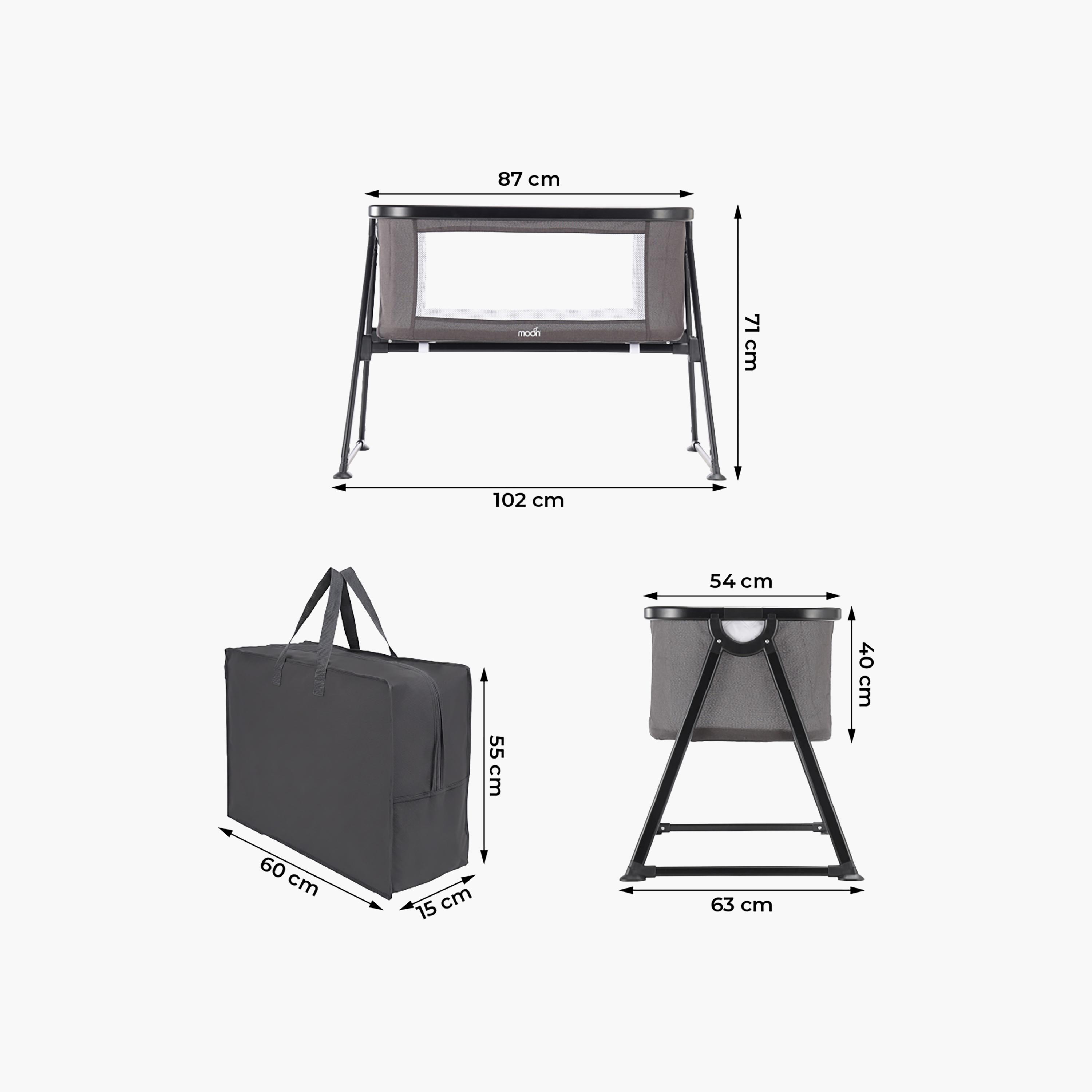 سرير أطفال قابل للطي بهيكل ألومنيوم مع مرتبة مبطنة وحقيبة حمل من مون سيرين-baby-nursery-furniture-cribsandbeds-babycribs-image-9