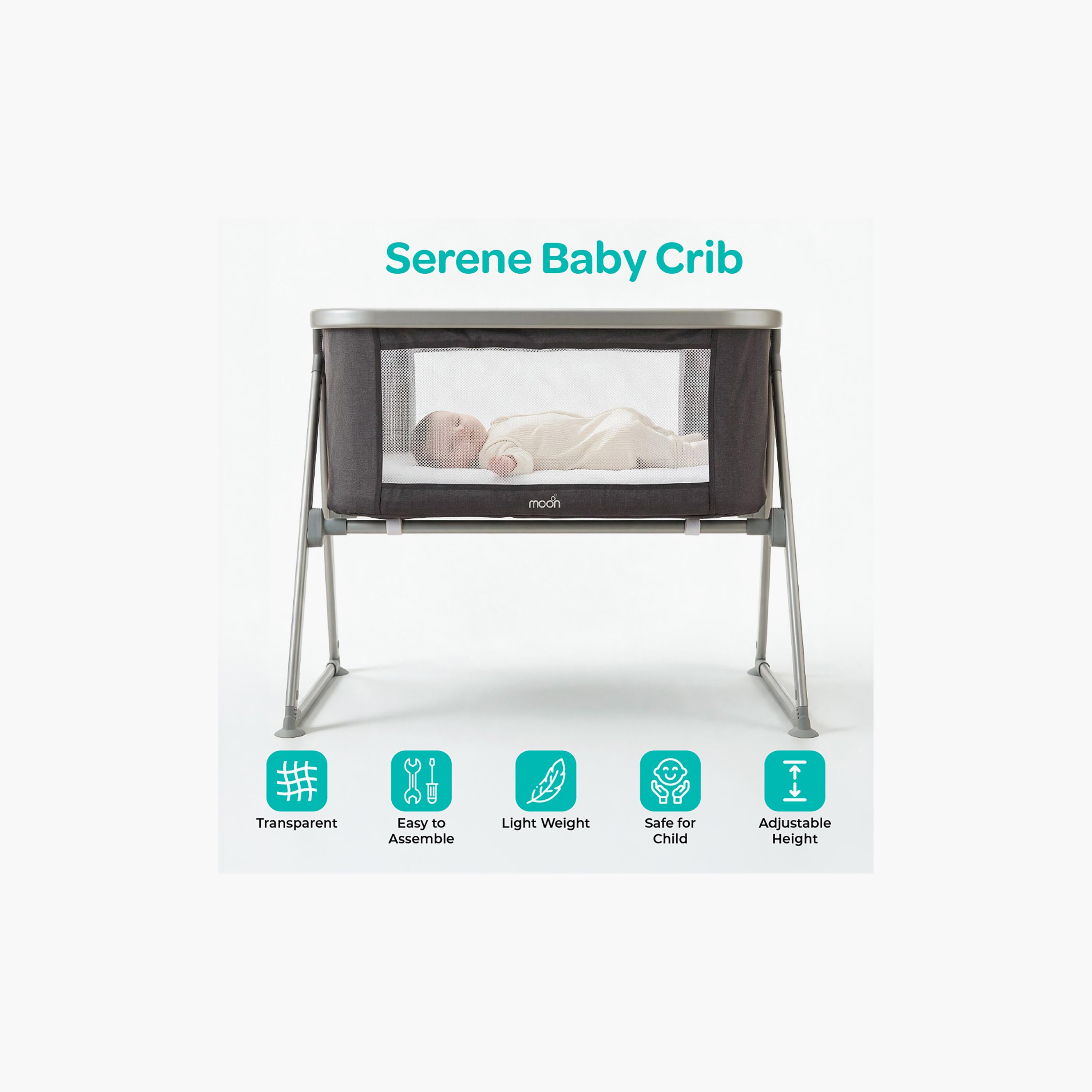 سرير أطفال قابل للطي بهيكل ألومنيوم مع مرتبة مبطنة وحقيبة حمل من مون سيرين-baby-nursery-furniture-cribsandbeds-babycribs-image-2