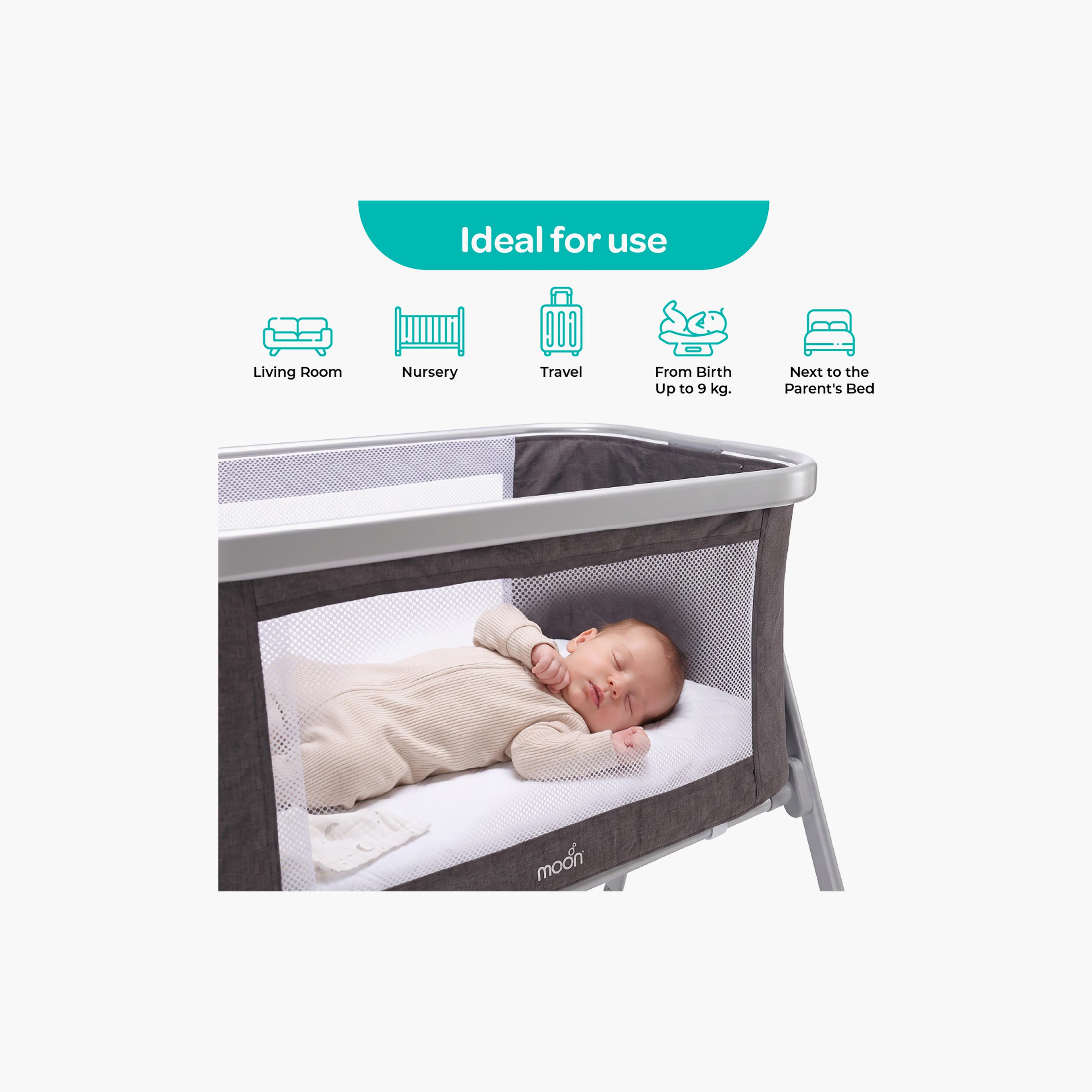 سرير أطفال قابل للطي بهيكل ألومنيوم مع مرتبة مبطنة وحقيبة حمل من مون سيرين-baby-nursery-furniture-cribsandbeds-babycribs-image-3