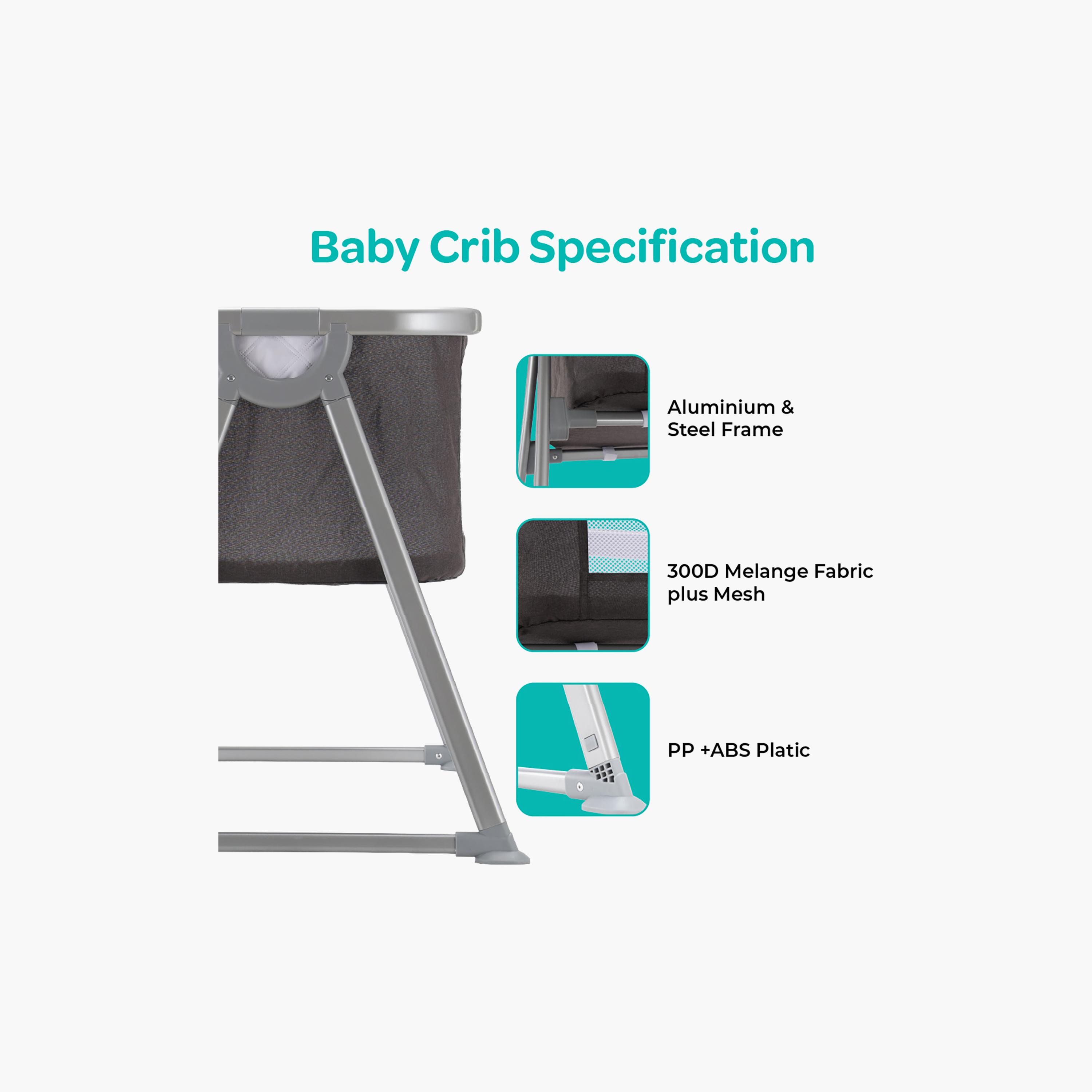 سرير أطفال قابل للطي بهيكل ألومنيوم مع مرتبة مبطنة وحقيبة حمل من مون سيرين-baby-nursery-furniture-cribsandbeds-babycribs-image-4