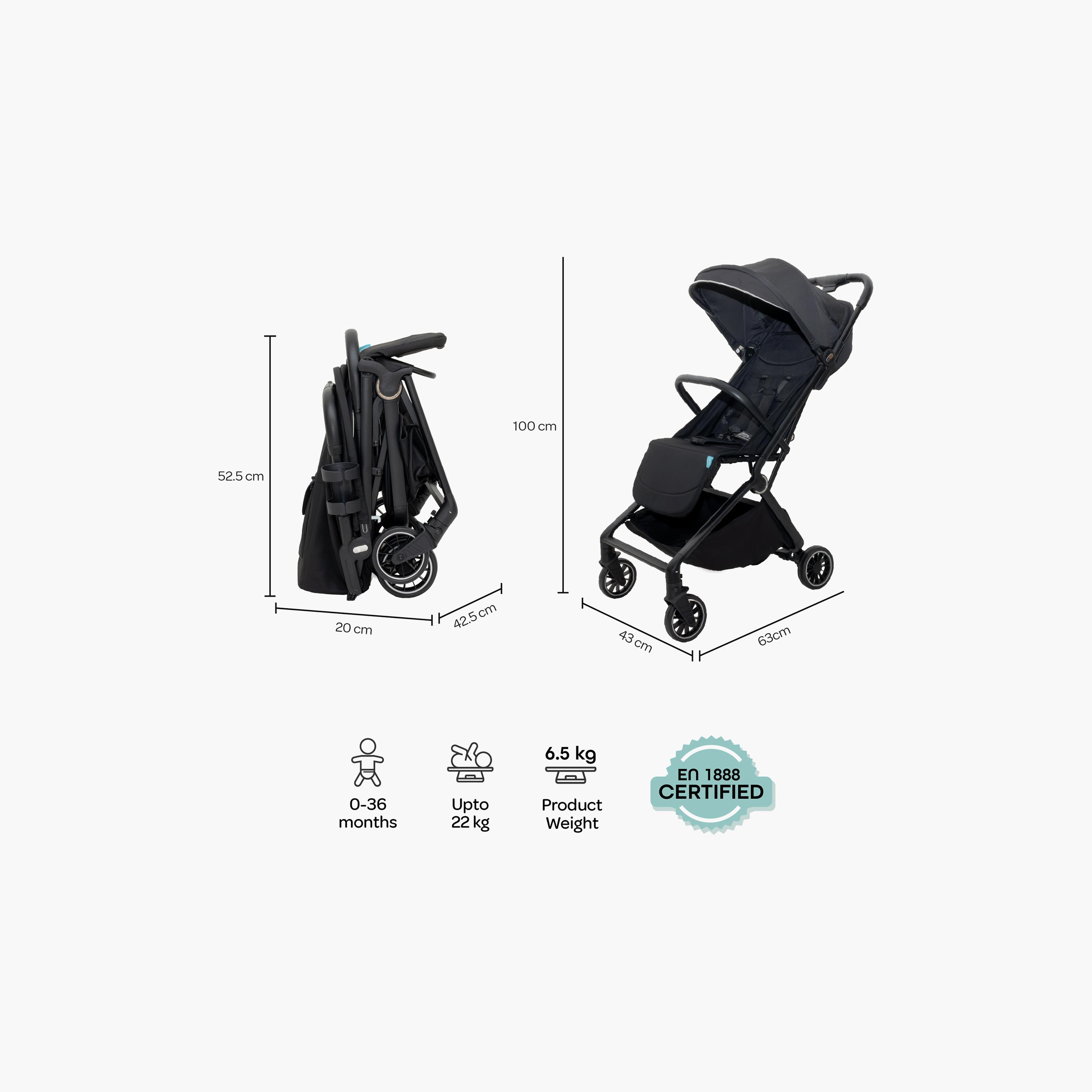 Moon Alora Lightweight Ultra-Compact Cabin-Size Foldable Stroller with Canopy & Carry Bag-baby-gear-strollersandprams-strollers-image-15
