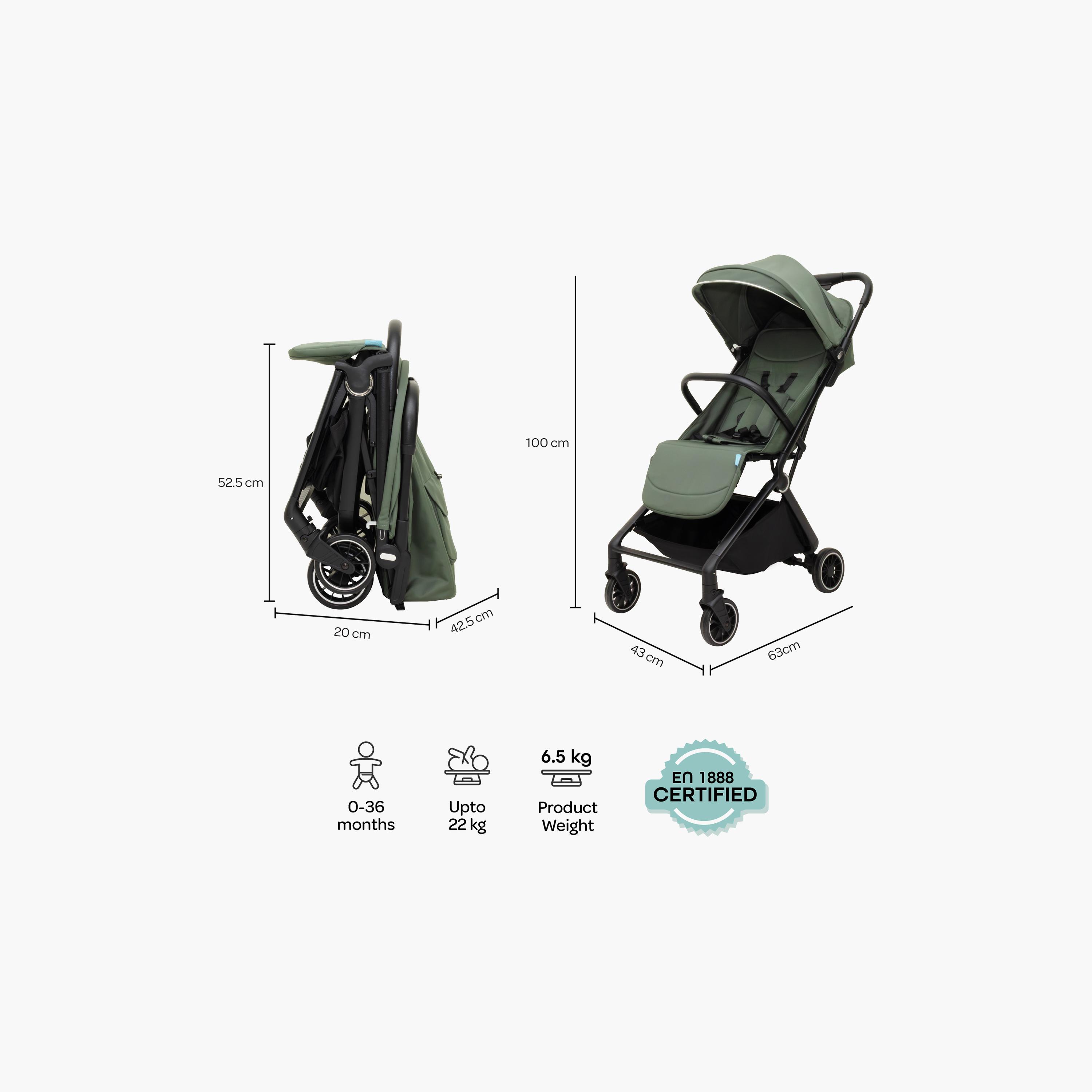 Moon Alora Lightweight Ultra-Compact Cabin-Size Foldable Stroller with Canopy & Carry Bag-baby-gear-strollersandprams-strollers-image-15