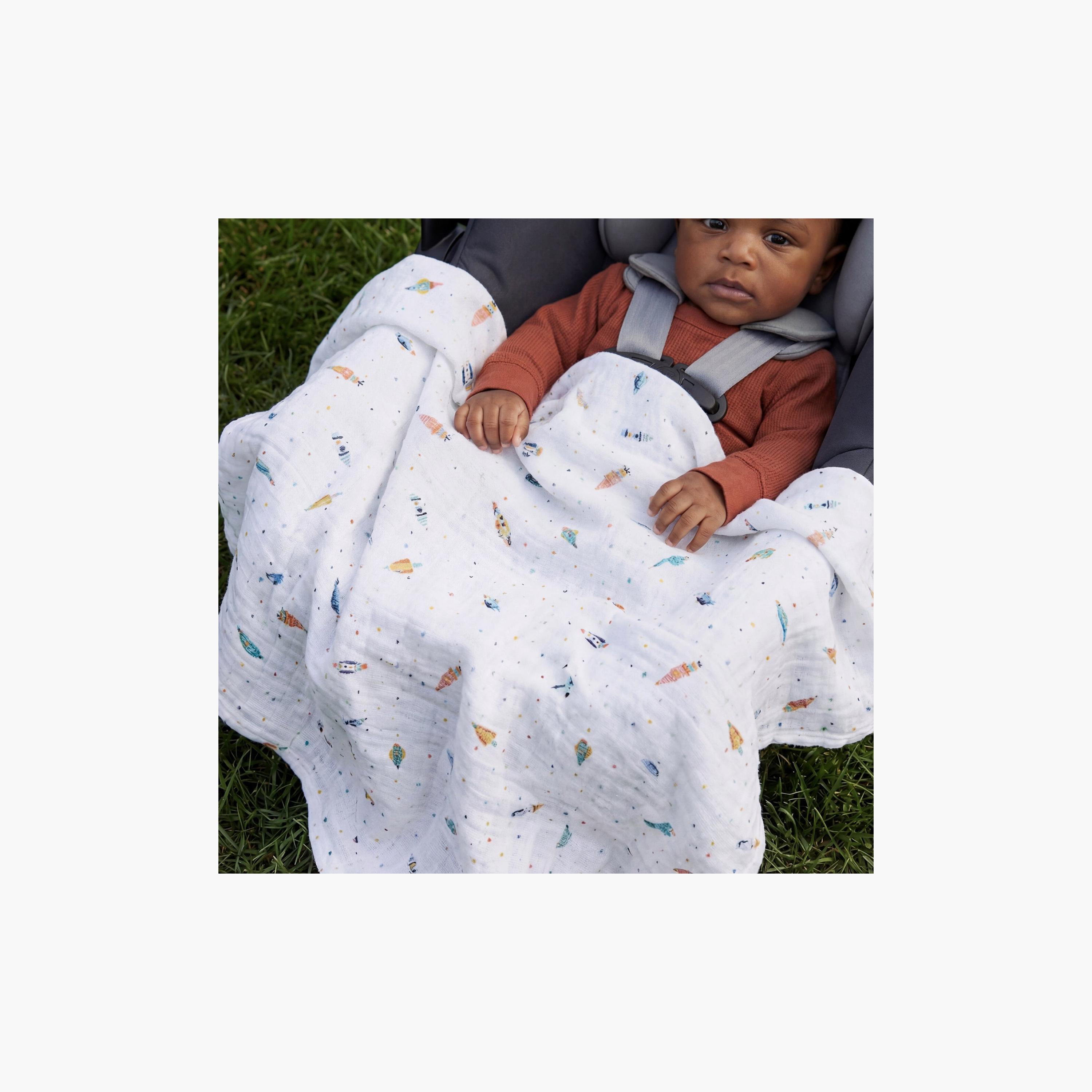 بطانيات قماط كبيرة 4 قطع للأطفال من آدن + آنيه-baby-nursery-blanketsandswaddles-receivingblankets-image-12