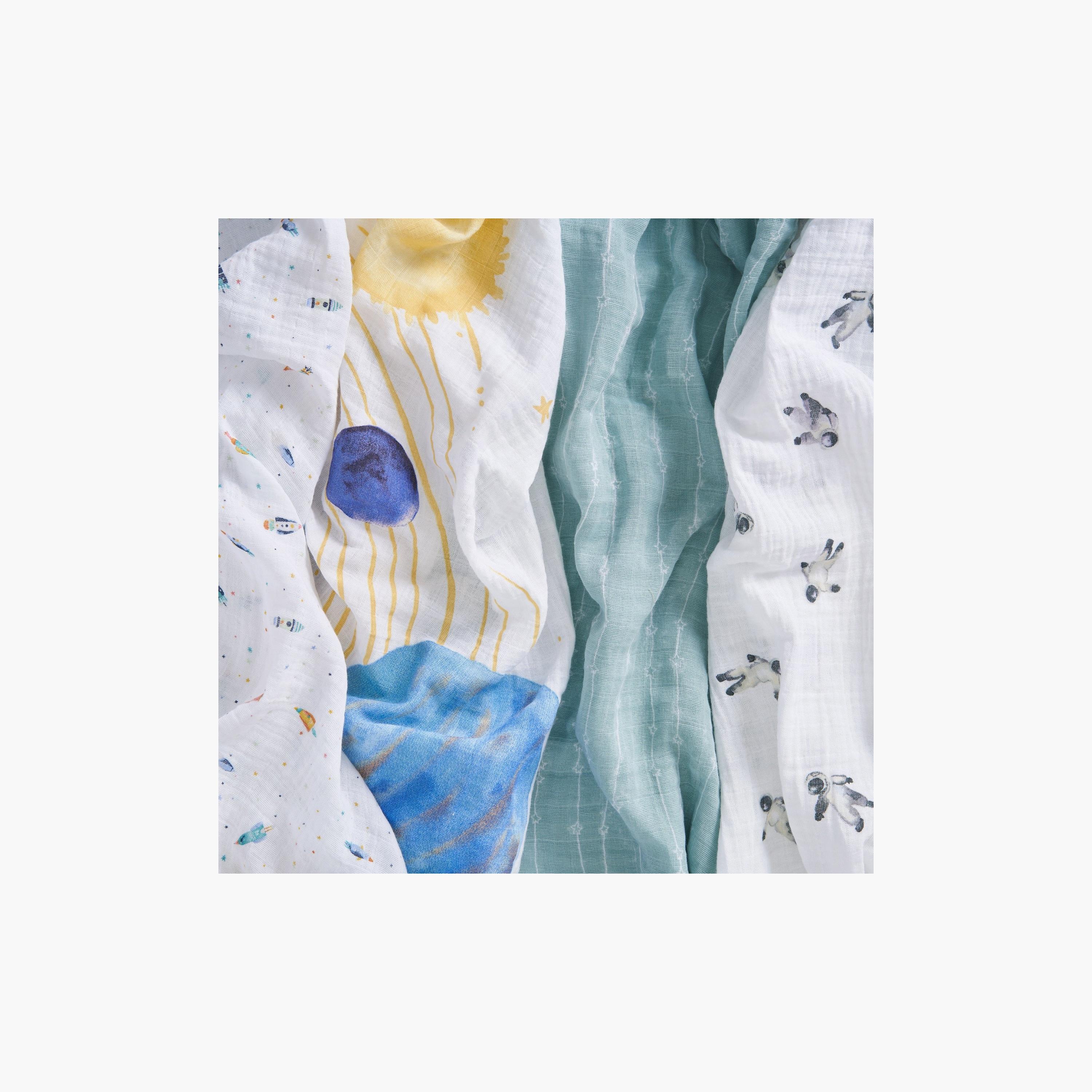 بطانيات قماط كبيرة 4 قطع للأطفال من آدن + آنيه-baby-nursery-blanketsandswaddles-receivingblankets-image-3