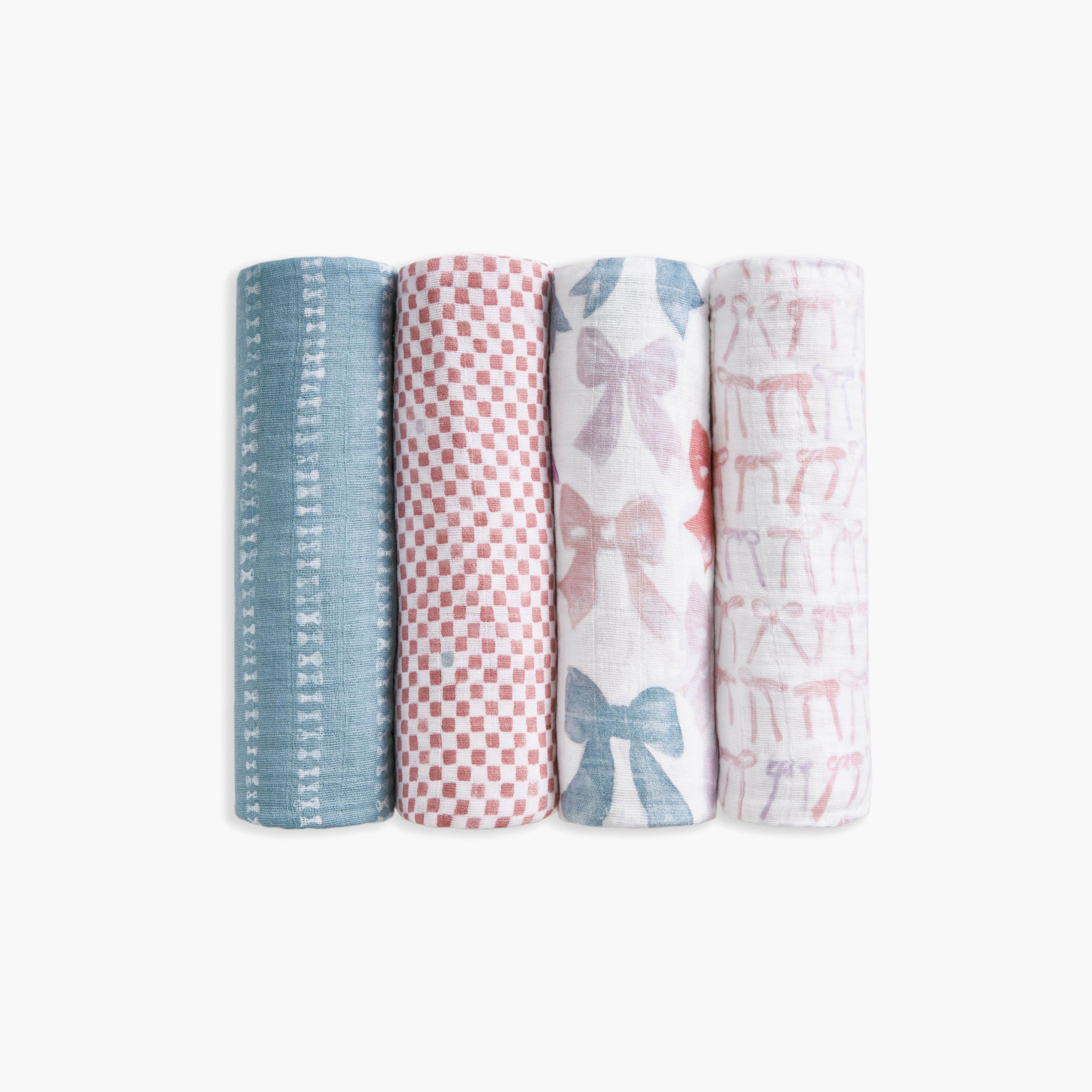 بطانيات قماط كبيرة 4 قطع للأطفال من آدن + آنيه-baby-nursery-blanketsandswaddles-receivingblankets-image-1