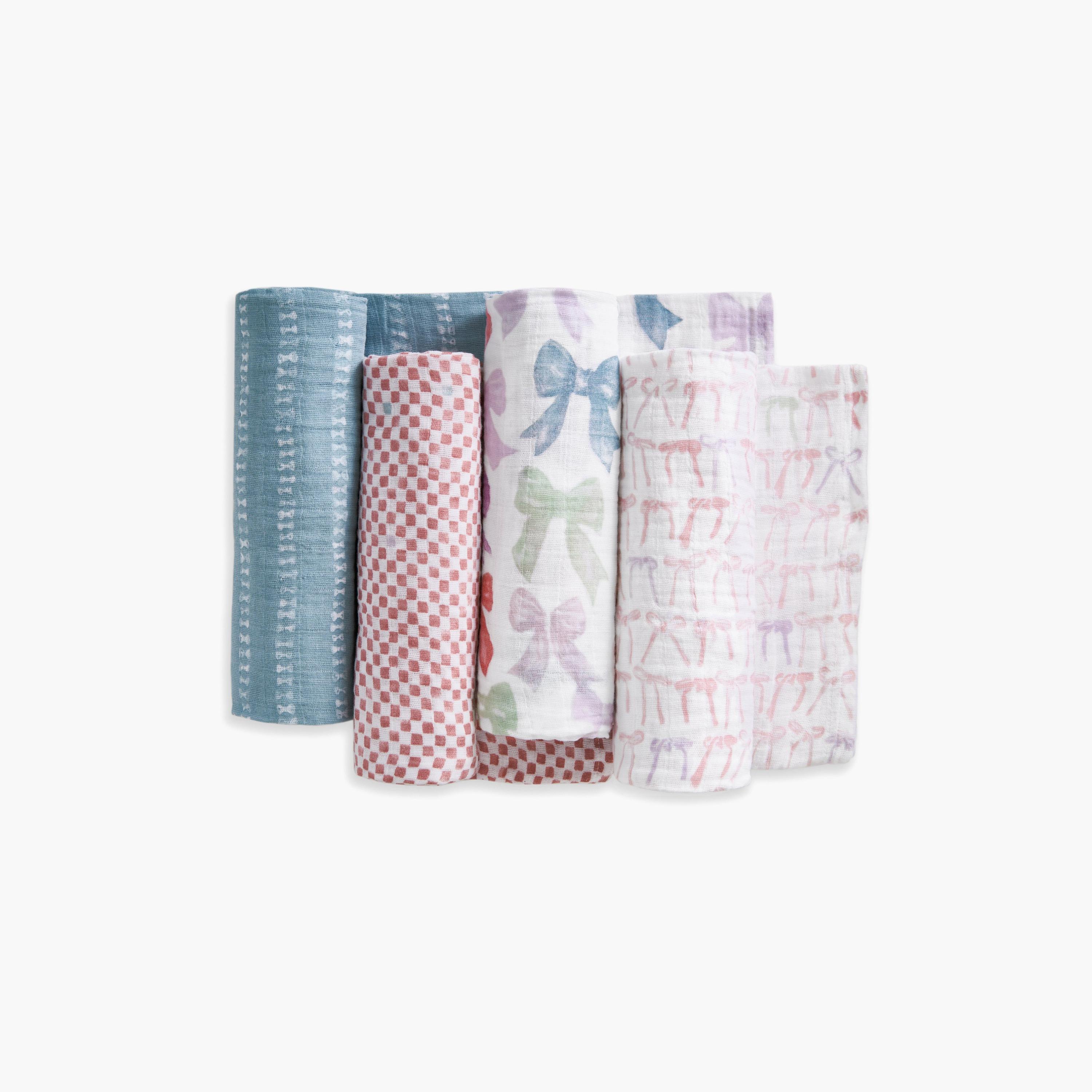 بطانيات قماط كبيرة 4 قطع للأطفال من آدن + آنيه-baby-nursery-blanketsandswaddles-receivingblankets-image-7